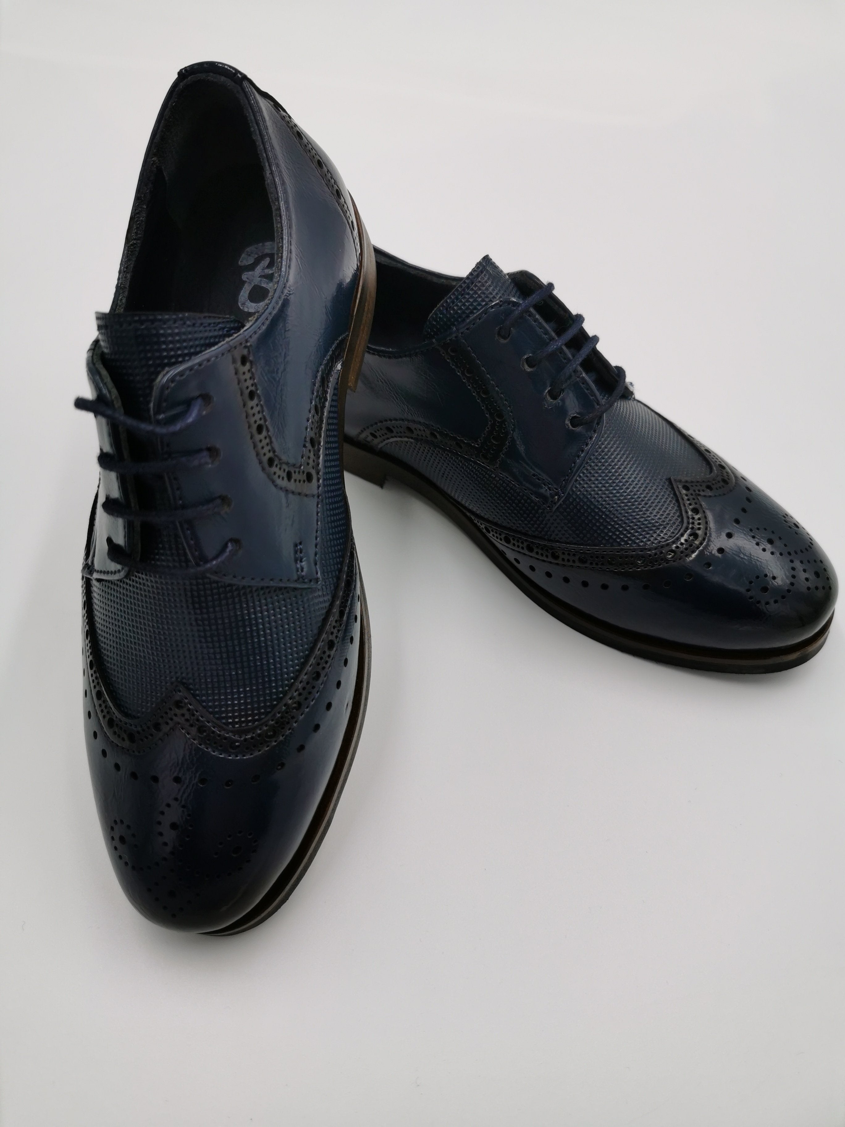 George Boy Navy Brogue Shoe - Spirit Clothing