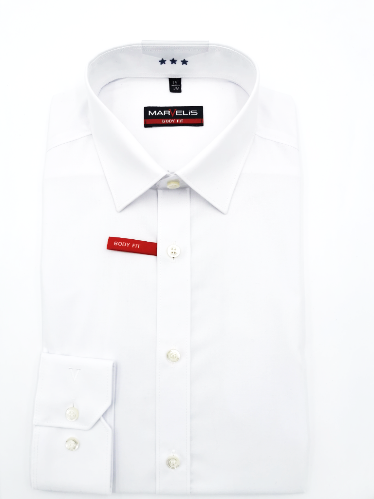 Marvelis Marvelis Body Fit White Shirt WHITE front view