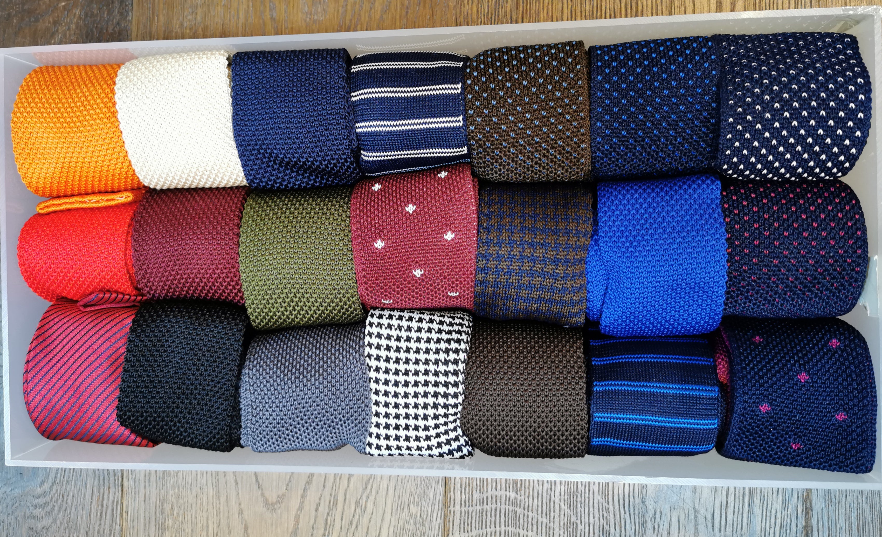 Assorted dress ties for suits and shirts
