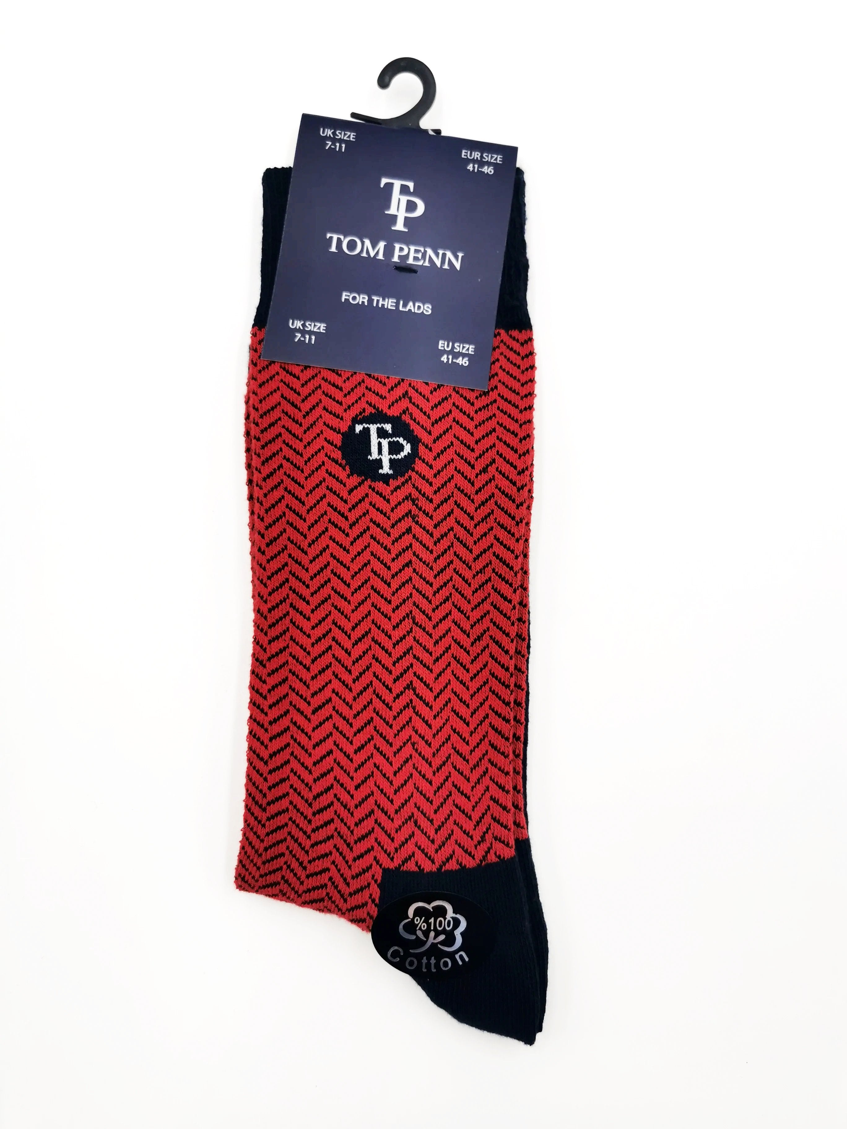 tom penn Tom Penn Navy/Red Sock-TPS072 Navy/Red front view