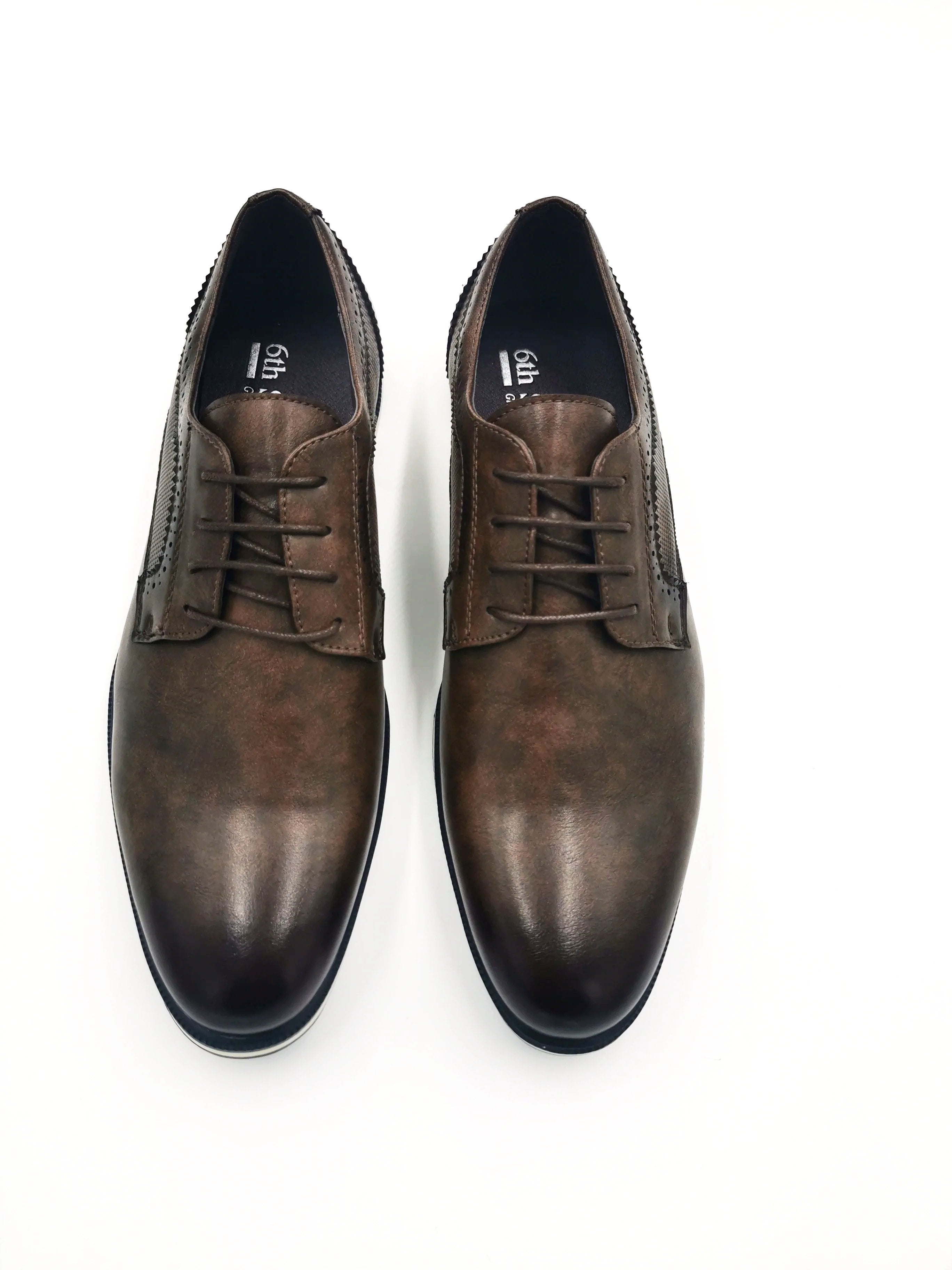 6TH SENSE Boomerang Brown Lace up Shoe Brown model front view