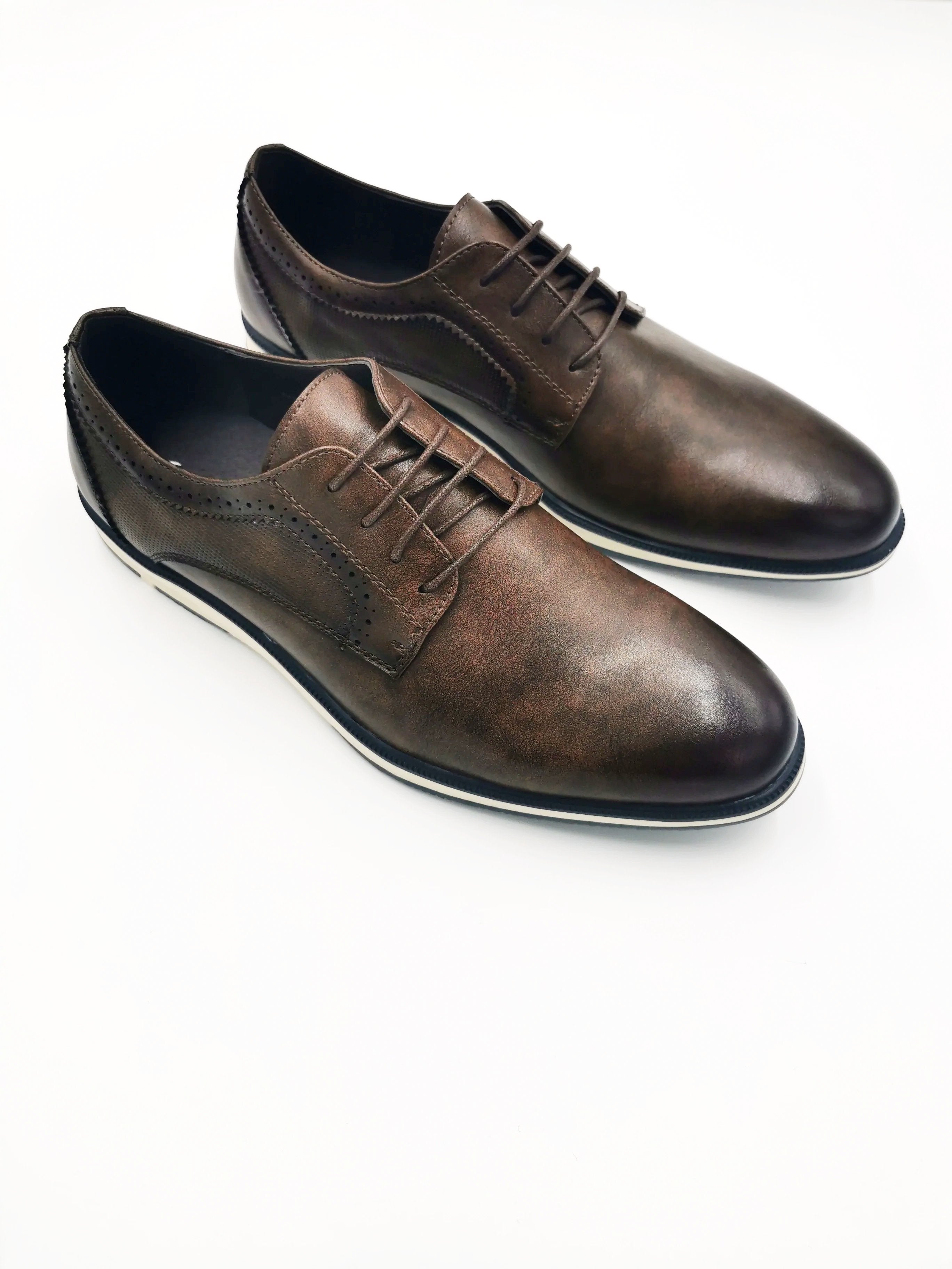 6TH SENSE Boomerang Brown Lace up Shoe Brown front view