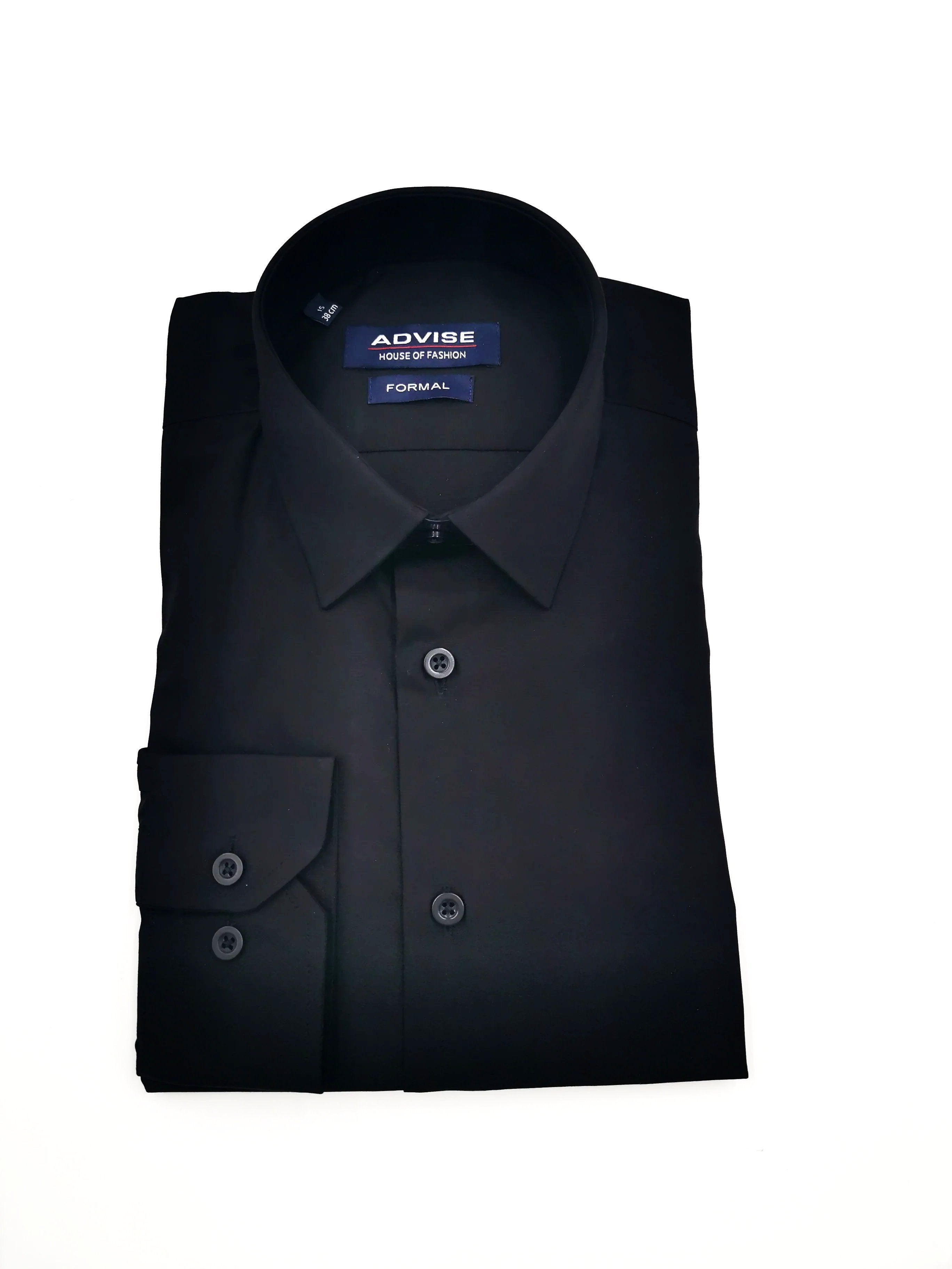ADVISE Advise Black Tapered Shirt BLACK front view