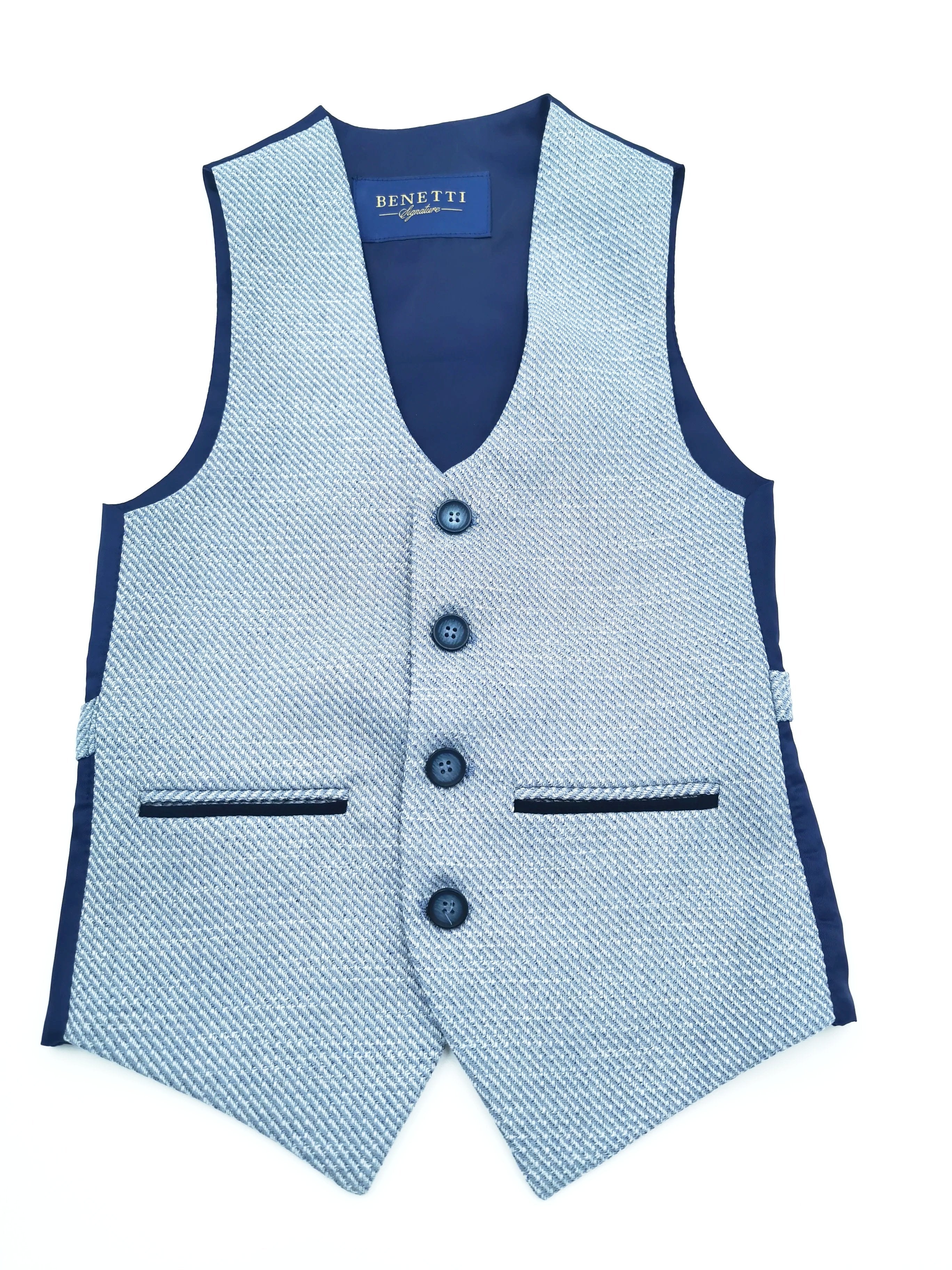 Benetti Boyswear Harold Boy Ice Waistcoat ICE back view