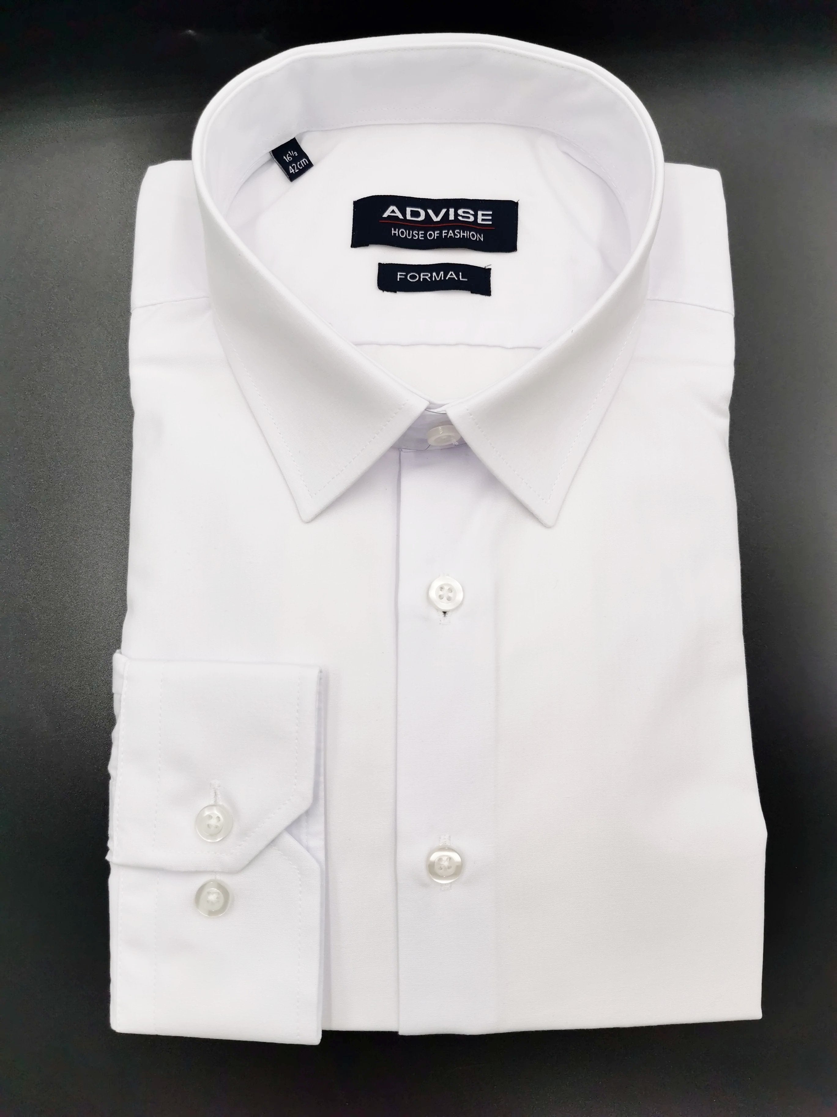 ADVISE Advise Tapered White Suit Shirt WHITE front view