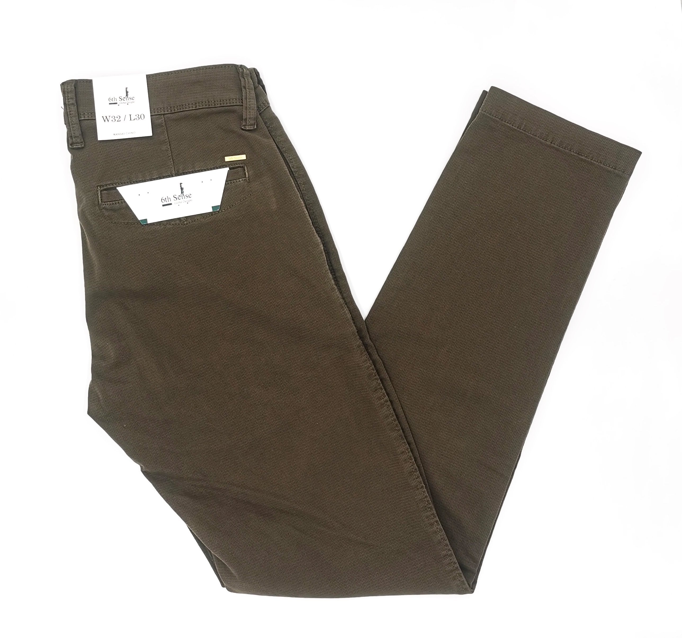 6TH SENSE Kansas Dilligen Brown Chinos Brown front view