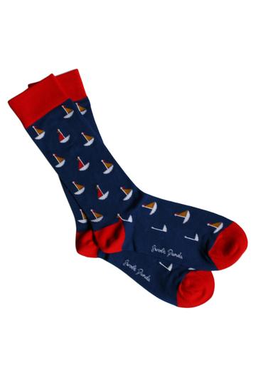 Men's Navy Sailing Boat Socks