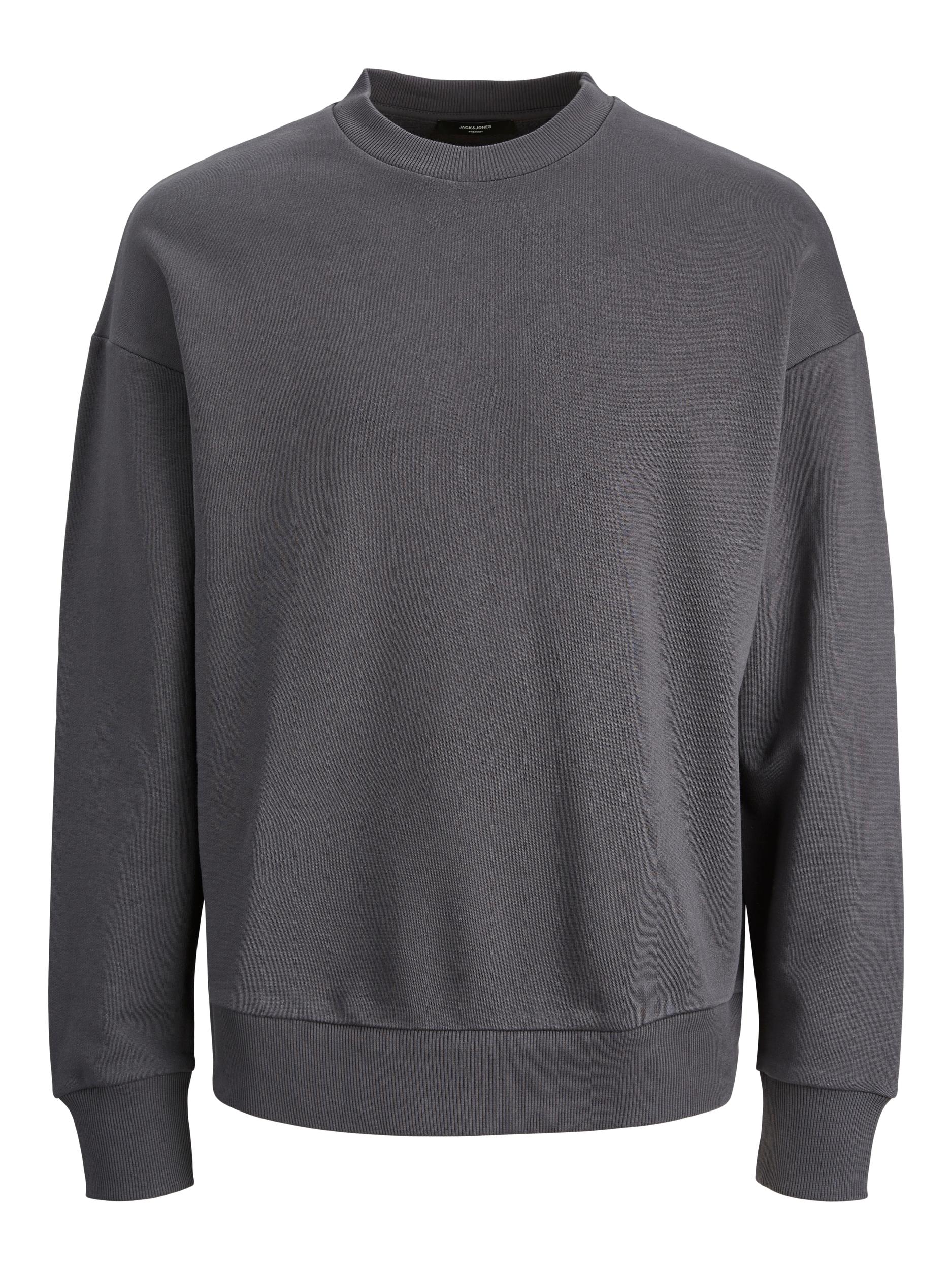 Men's Ebony Kam Sweat Crew Neck-Ghost Front View