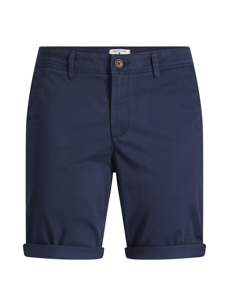 JACK & JONES Bowie Solid Navy Shorts Navy Blazer model front view