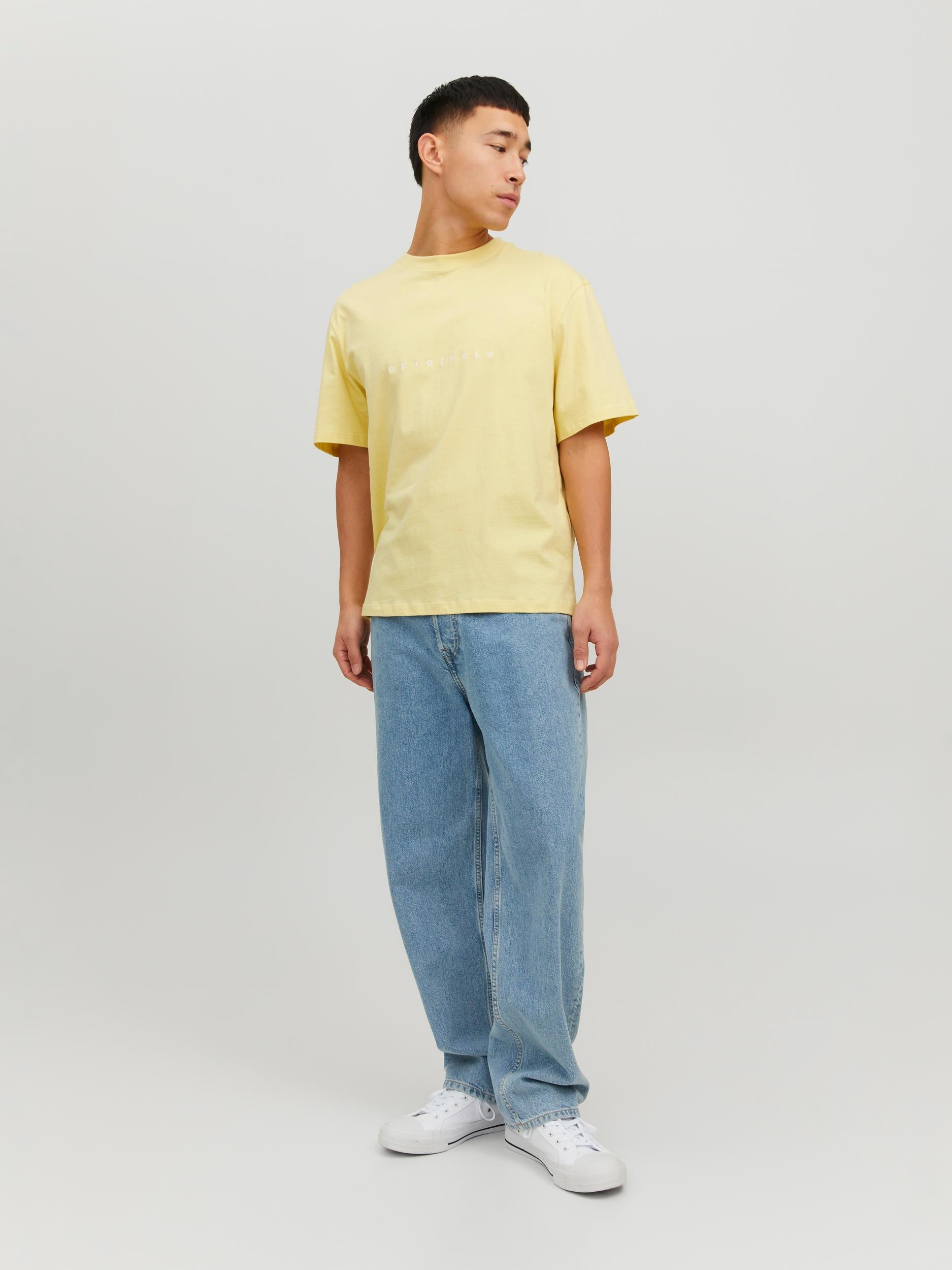 Men's Copenhagen French Vanilla Short Sleeve Tee-Full Model Front View
