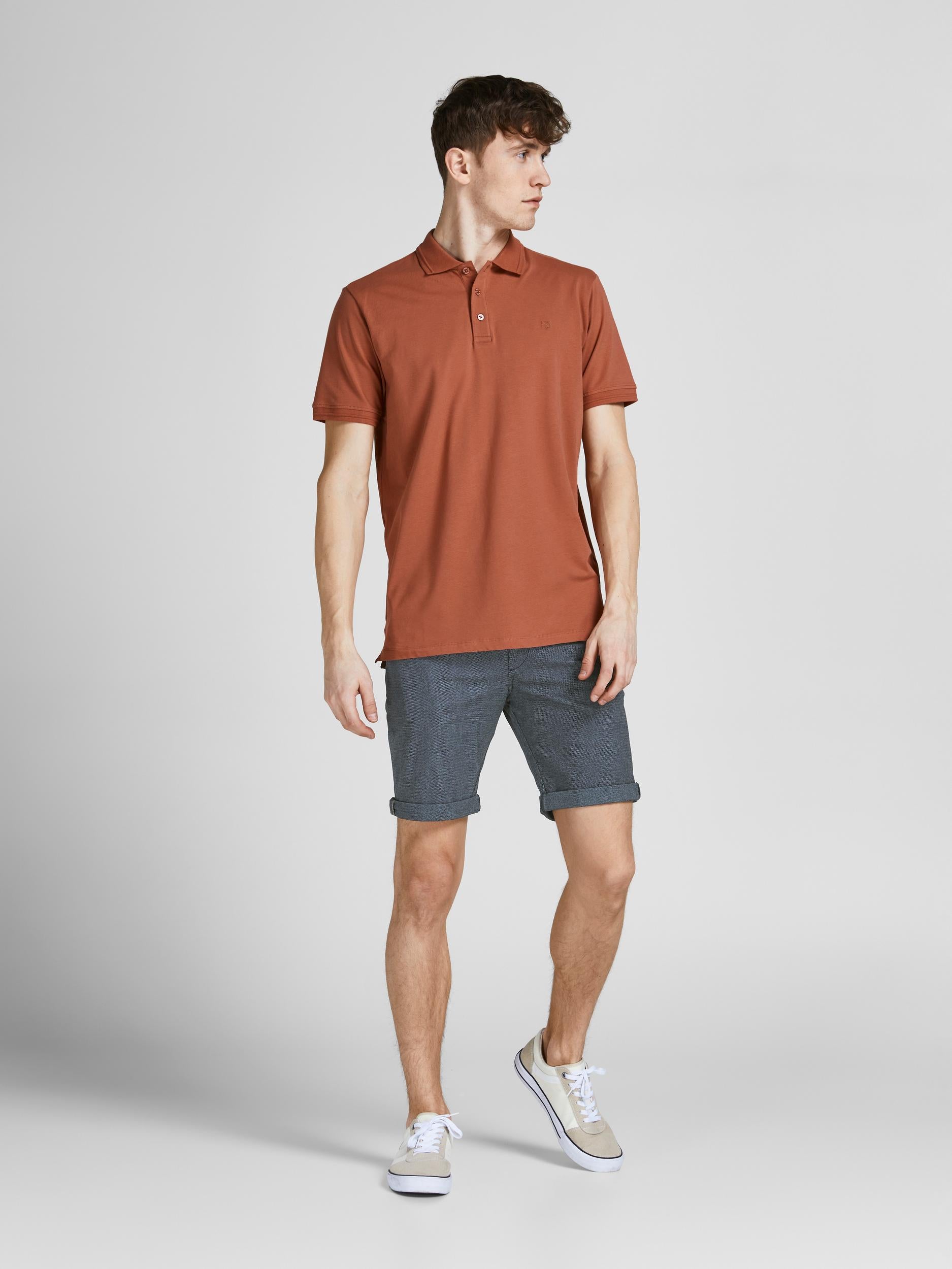 JACK & JONES Fury Shorts Faded Denim Faded Denim model front view