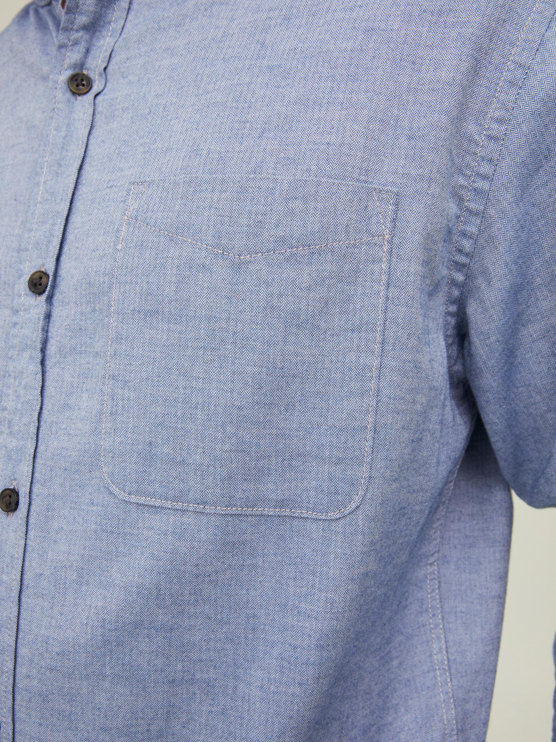 Band Melange Shirt LS Faded Denim