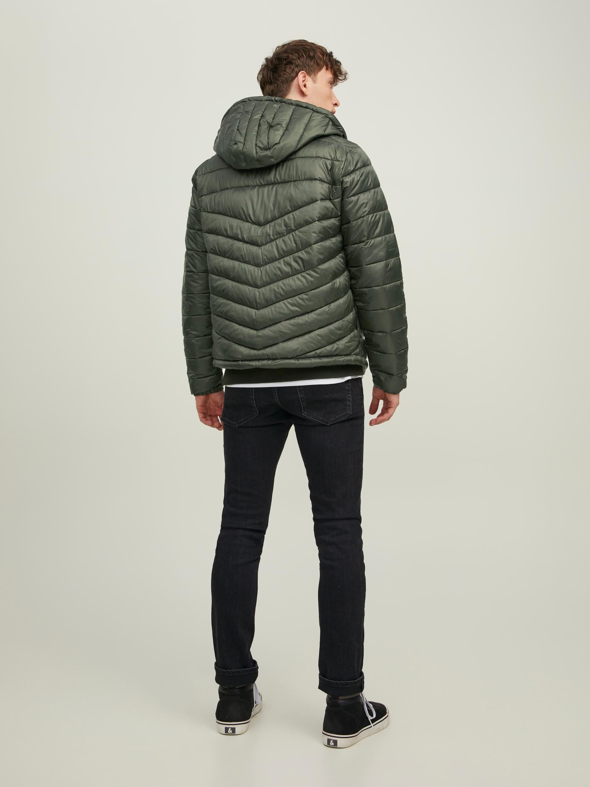 Men's Hero Puffer Hood Rosin Jacket-Back view