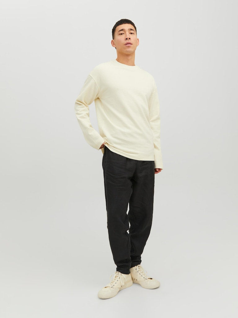 JACK JONES PREMIUM Fly Crew Neck Sweat Cashmere Blue back view