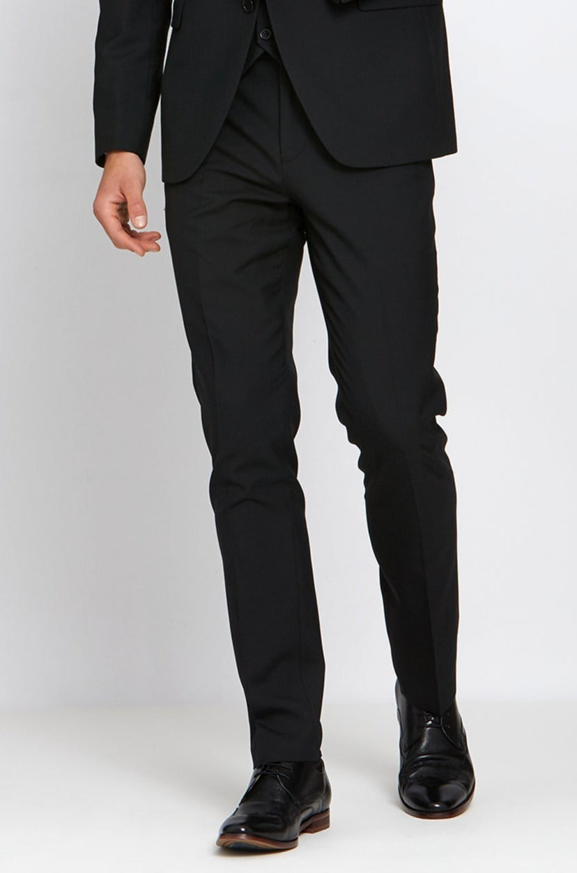Black James Tapered Trousers by Benetti