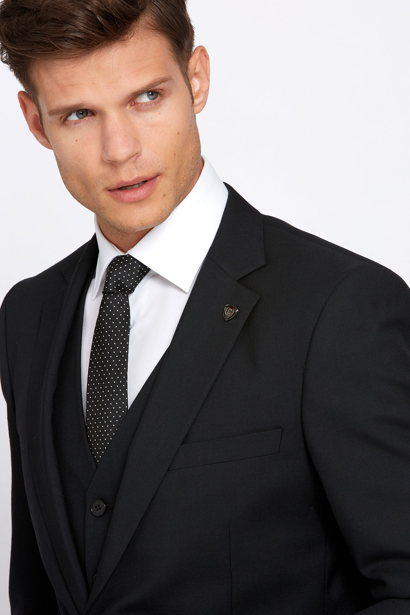 James Black Tapered Fit Jacket front