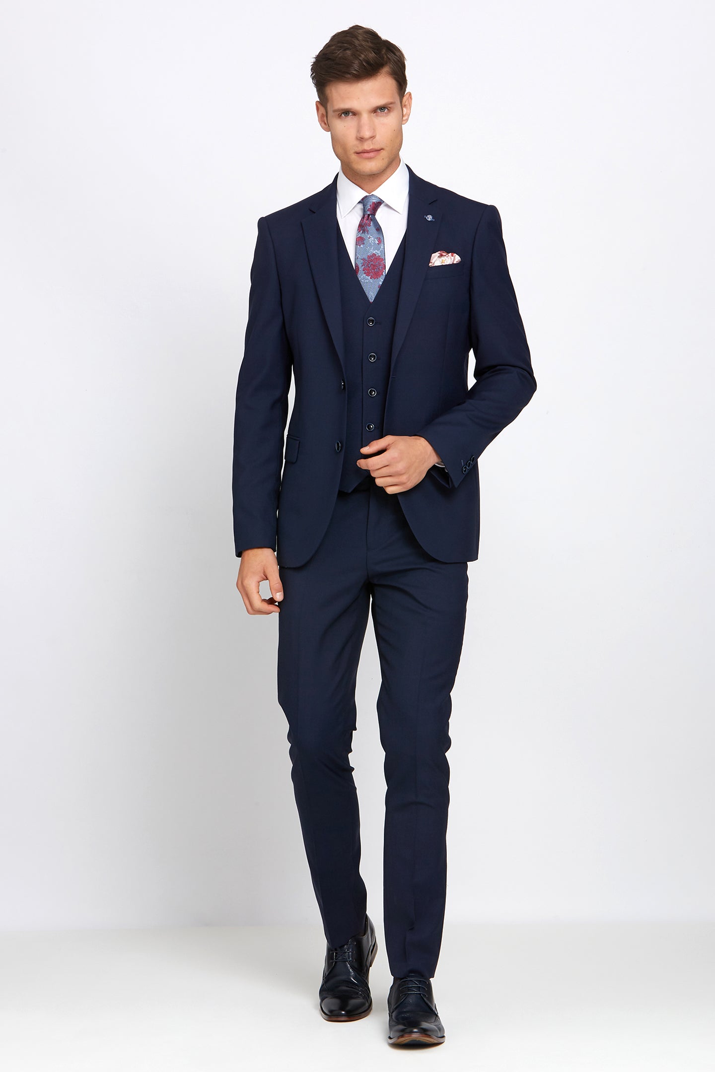 BENETTI James Navy Comfort Fit Jacket Navy front view