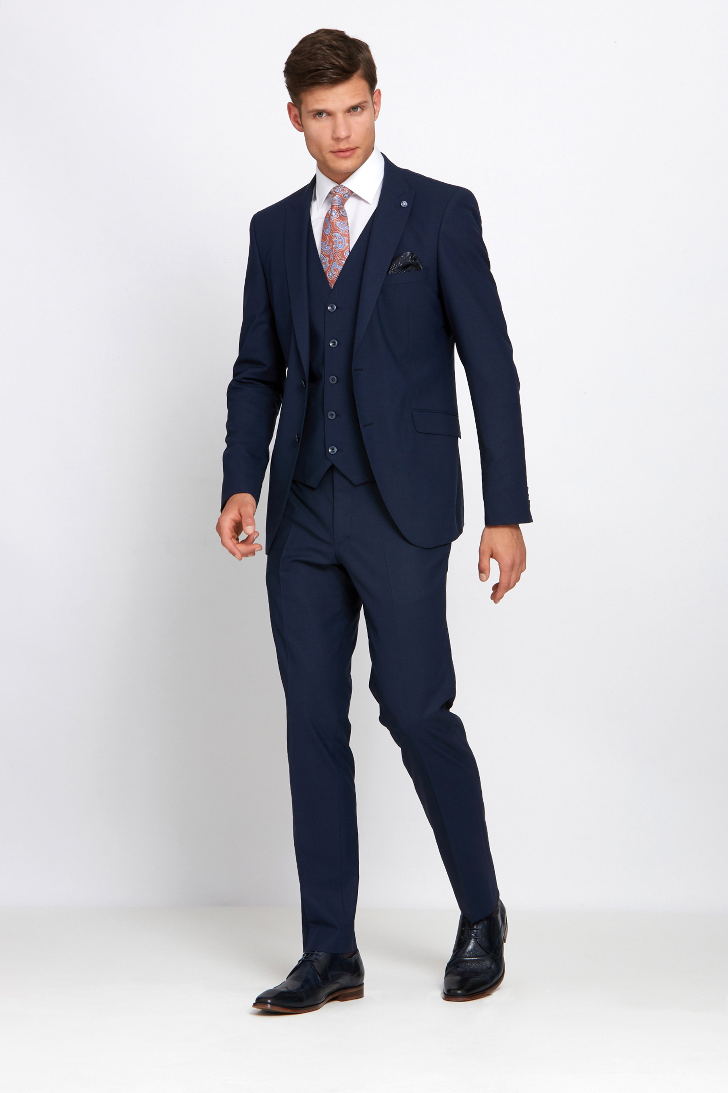 REGENCY BENETTI Jonny Navy Tapered Jacket Navy model front view