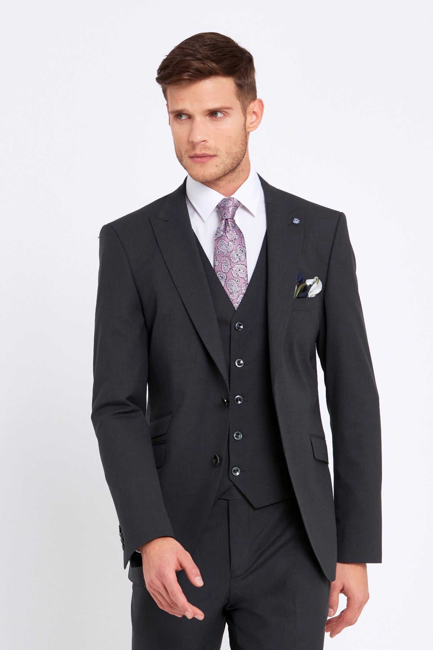 Jonny Charcoal Tapered Jacket