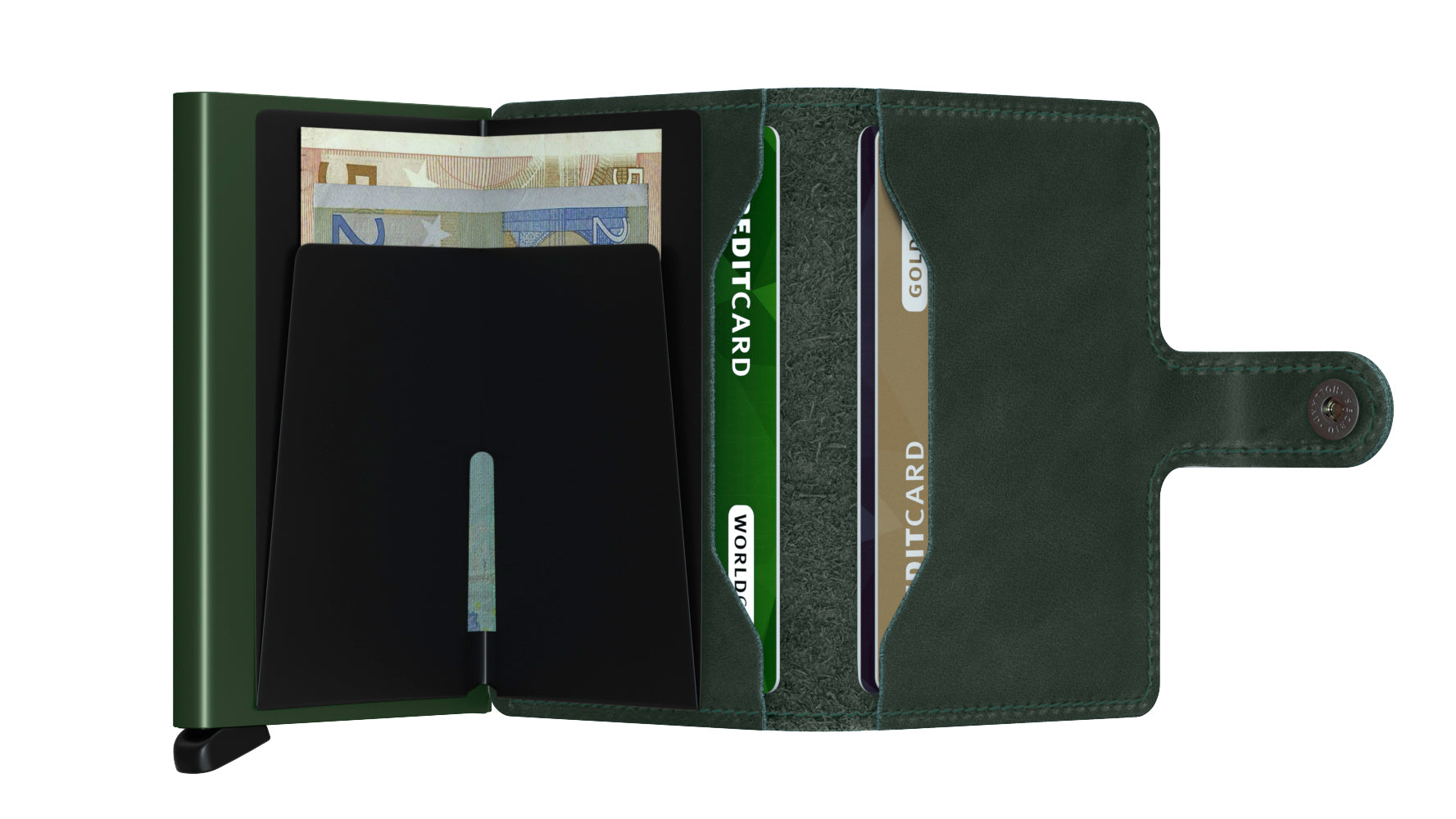 Secrid Original Green Miniwallet-Open View
