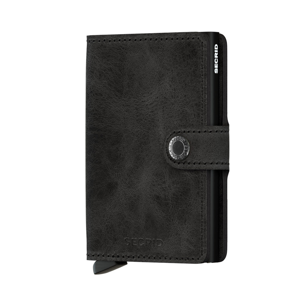 Secrid Vintage Black Miniwallet-Closed Front View