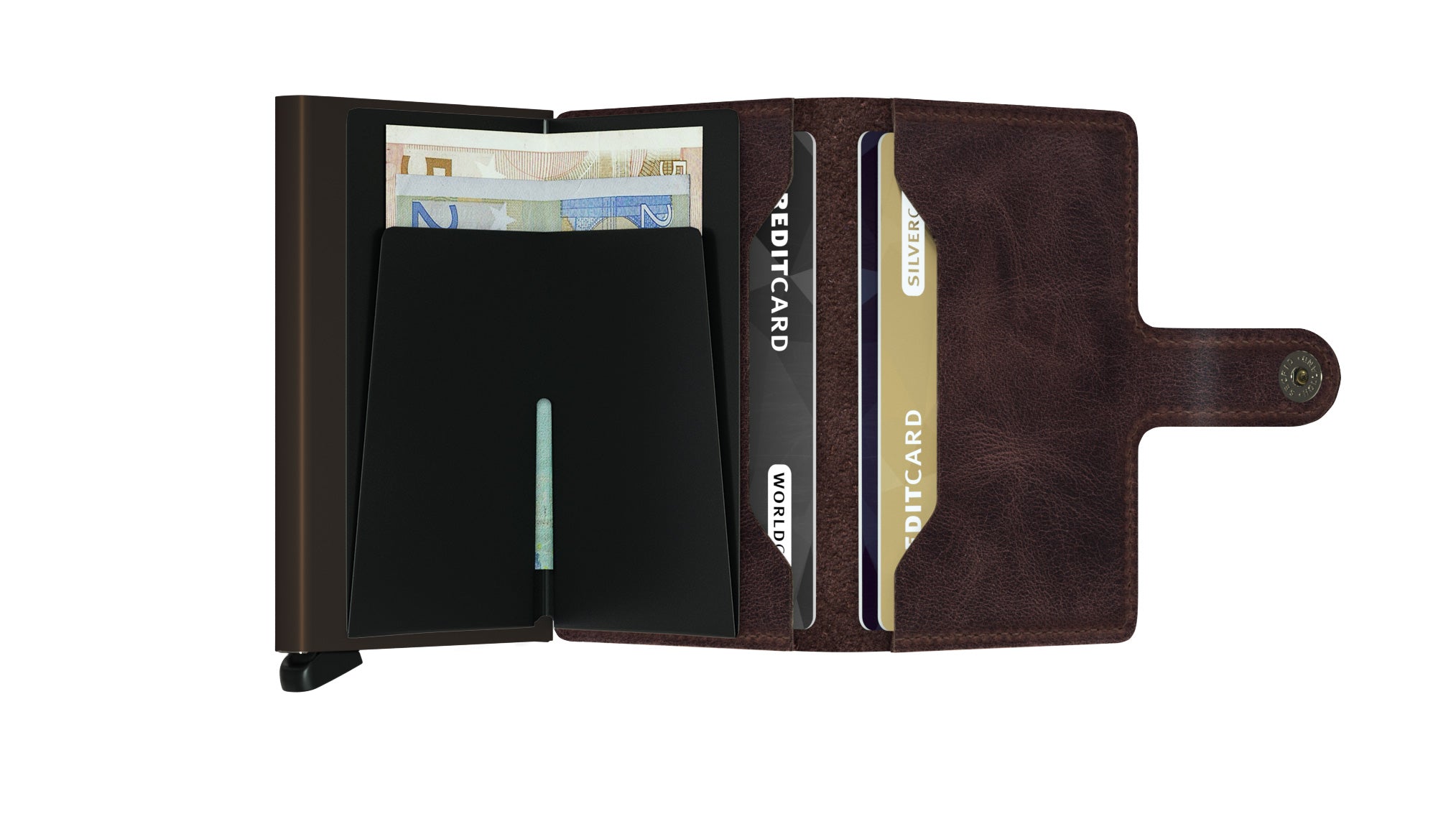 SECRID Secrid Vintage Chocolate Miniwallet CHOCOLATE model front view