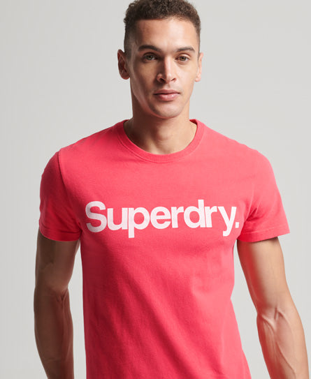 SUPERDRY Core logo Active Pink T-Shirt Active Pink front view