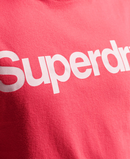 SUPERDRY Core logo Active Pink T-Shirt Active Pink model front view