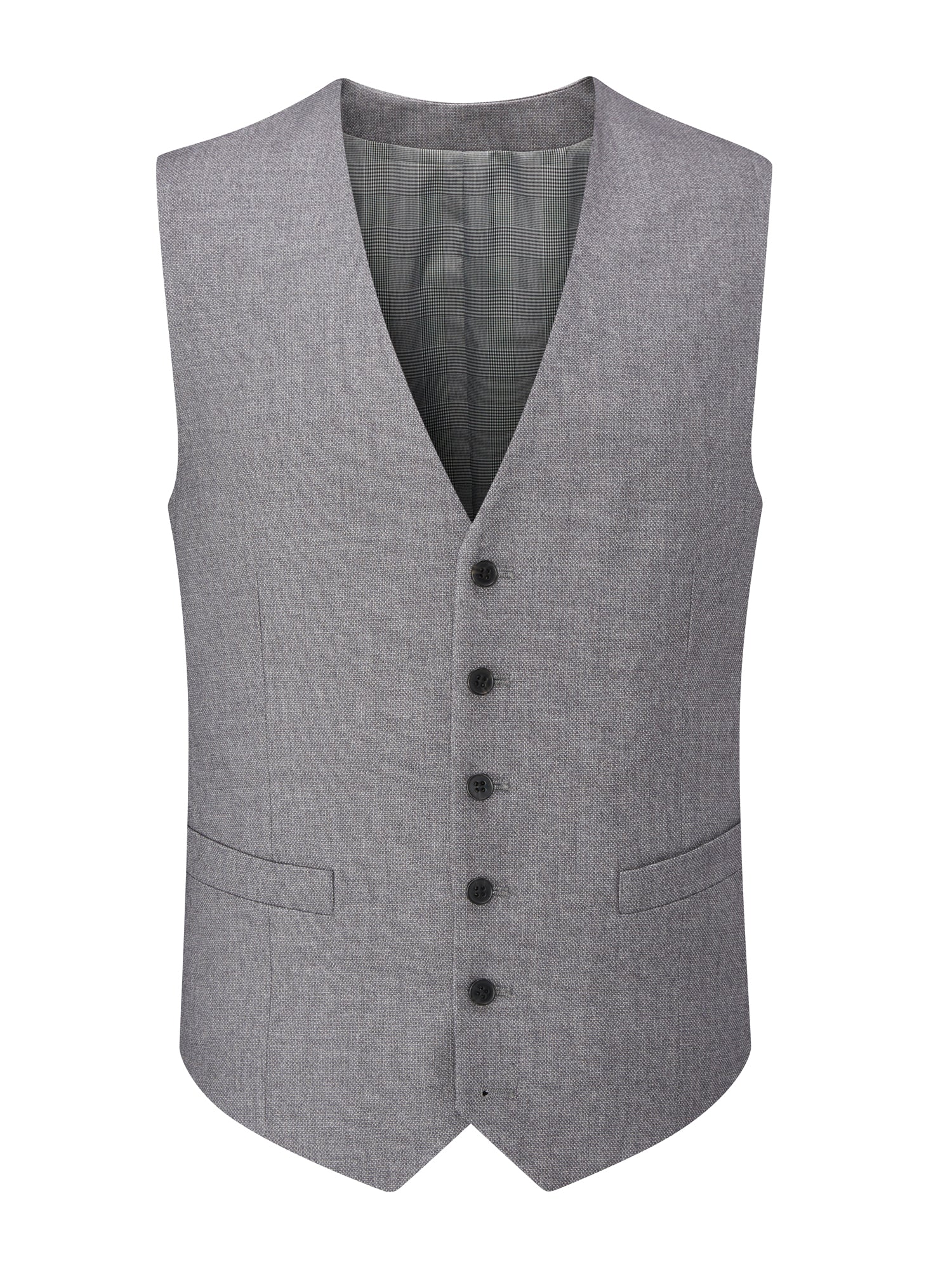 Harcourt Silver Tapered Waistcoat - Spirit Clothing