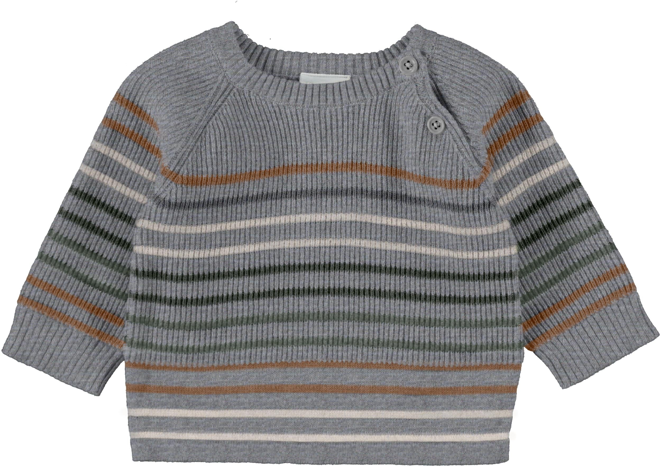 NAME IT Sopas Long Sleeve Knit Top 13195730 Dark Grey Melange front view