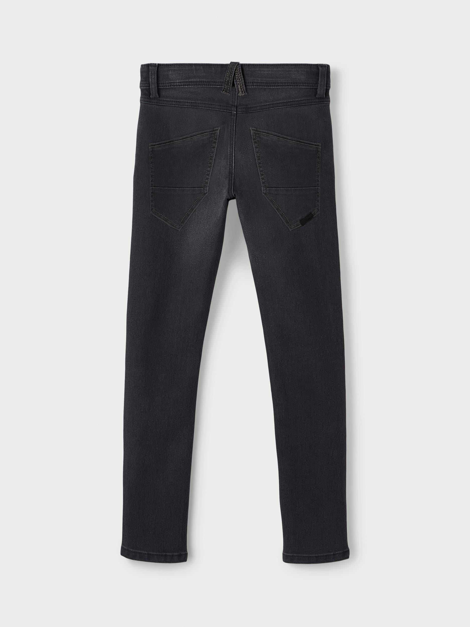 NAME IT Black Denim Robin Tax Pant Black Denim model front view