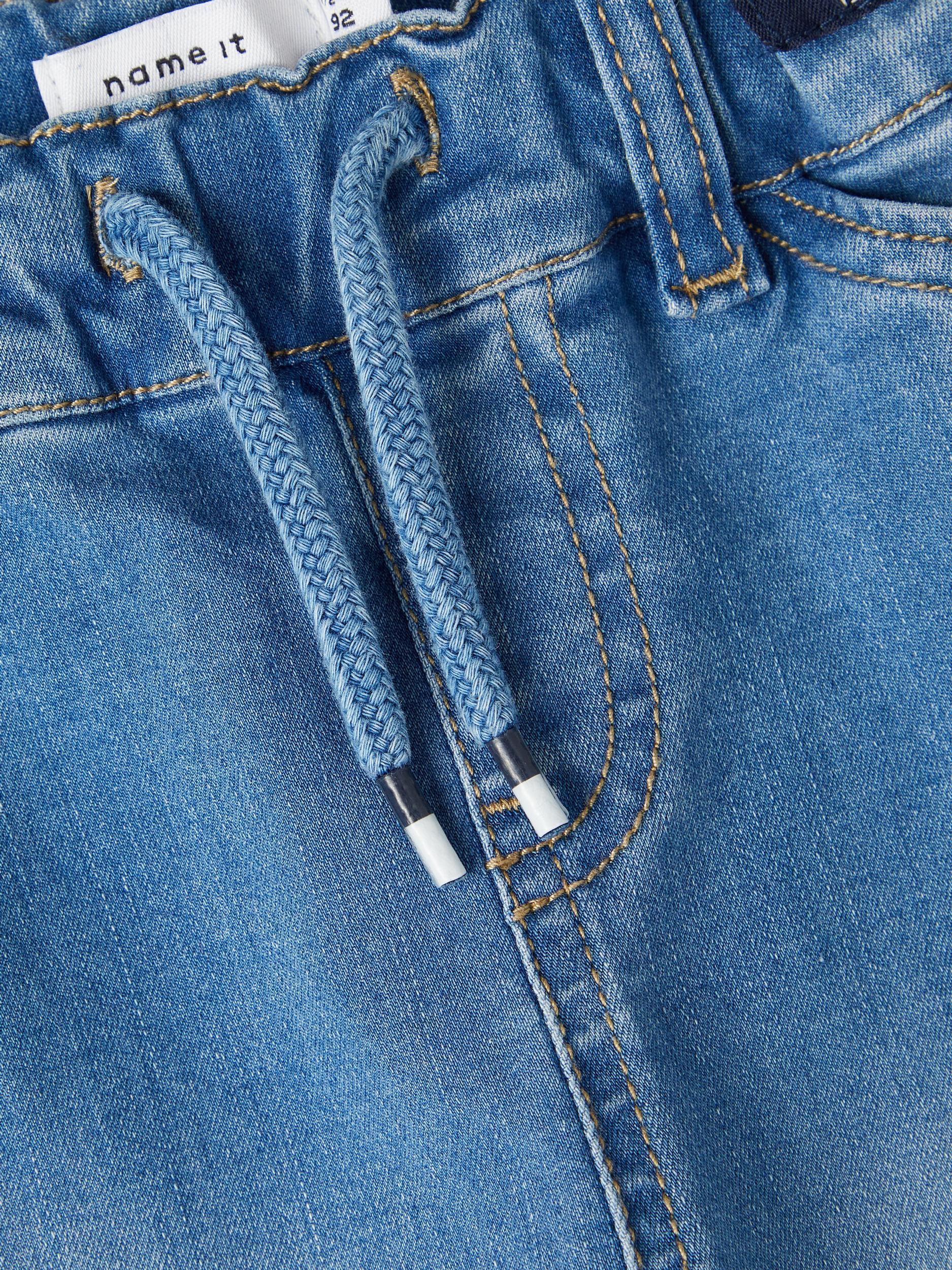 NAME IT Ben Tapered Jeans 1721 Medium Blue back view