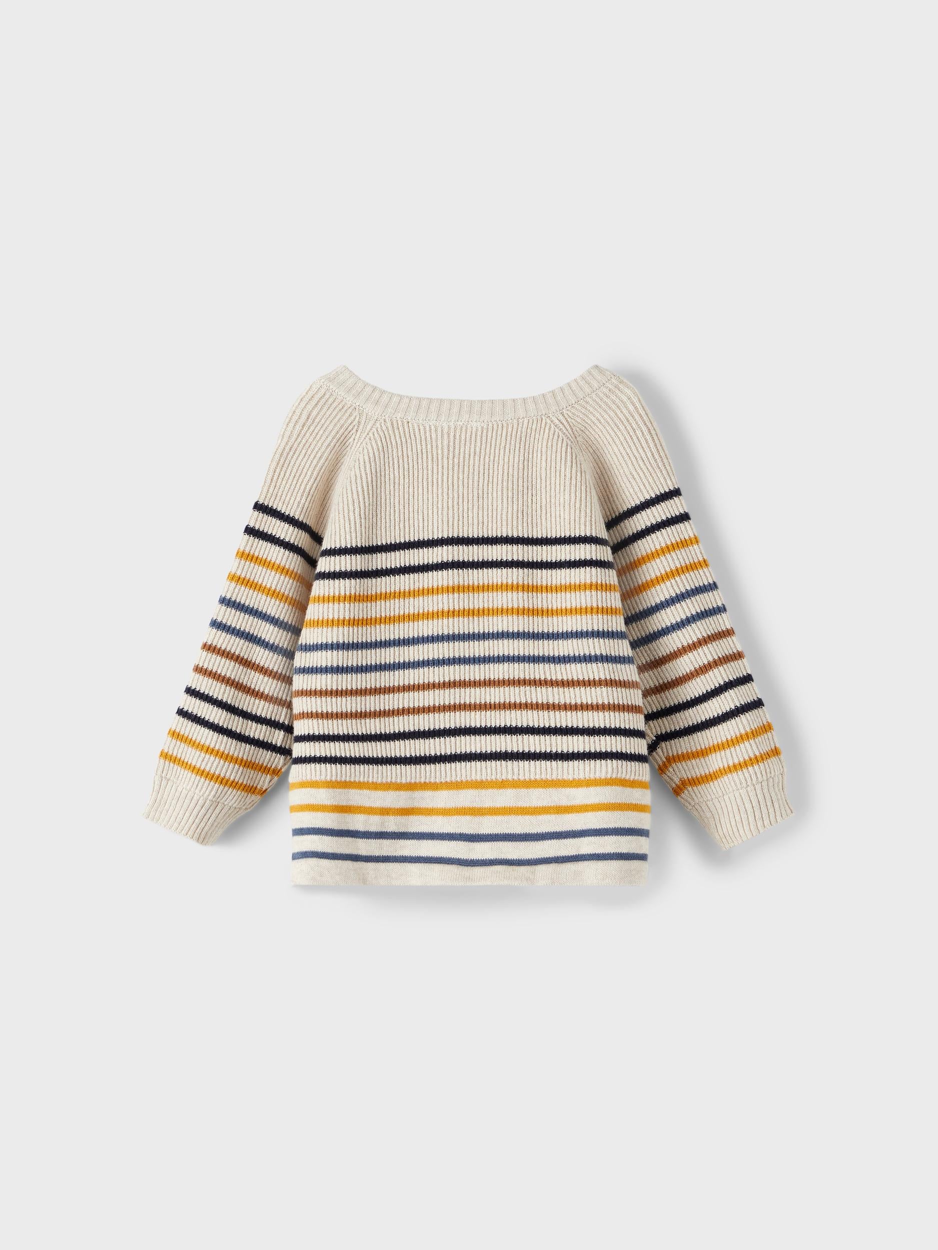 Sopas Long Sleeve Knit Top Peyote Melange - Rear View