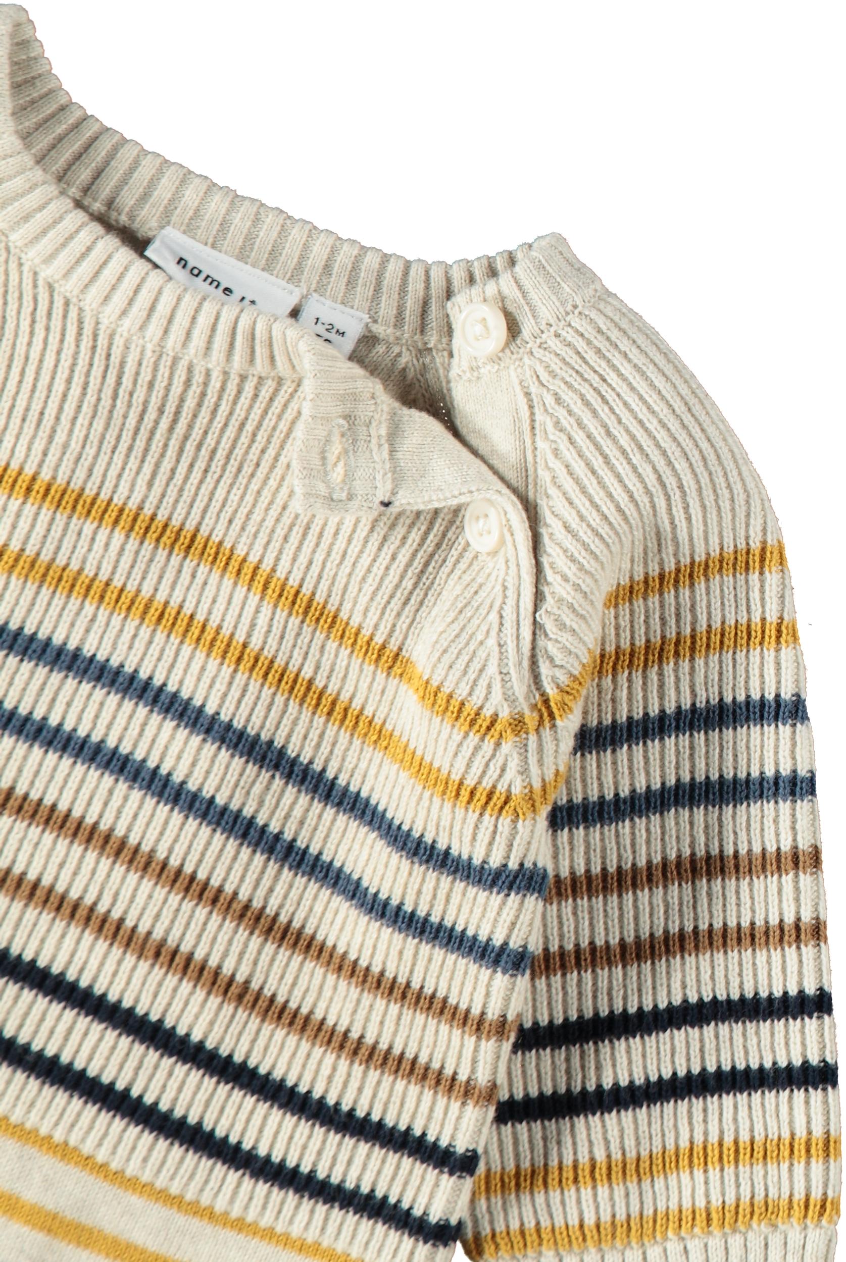 Sopas Long Sleeve Knit Top Peyote Melange - Close Up View