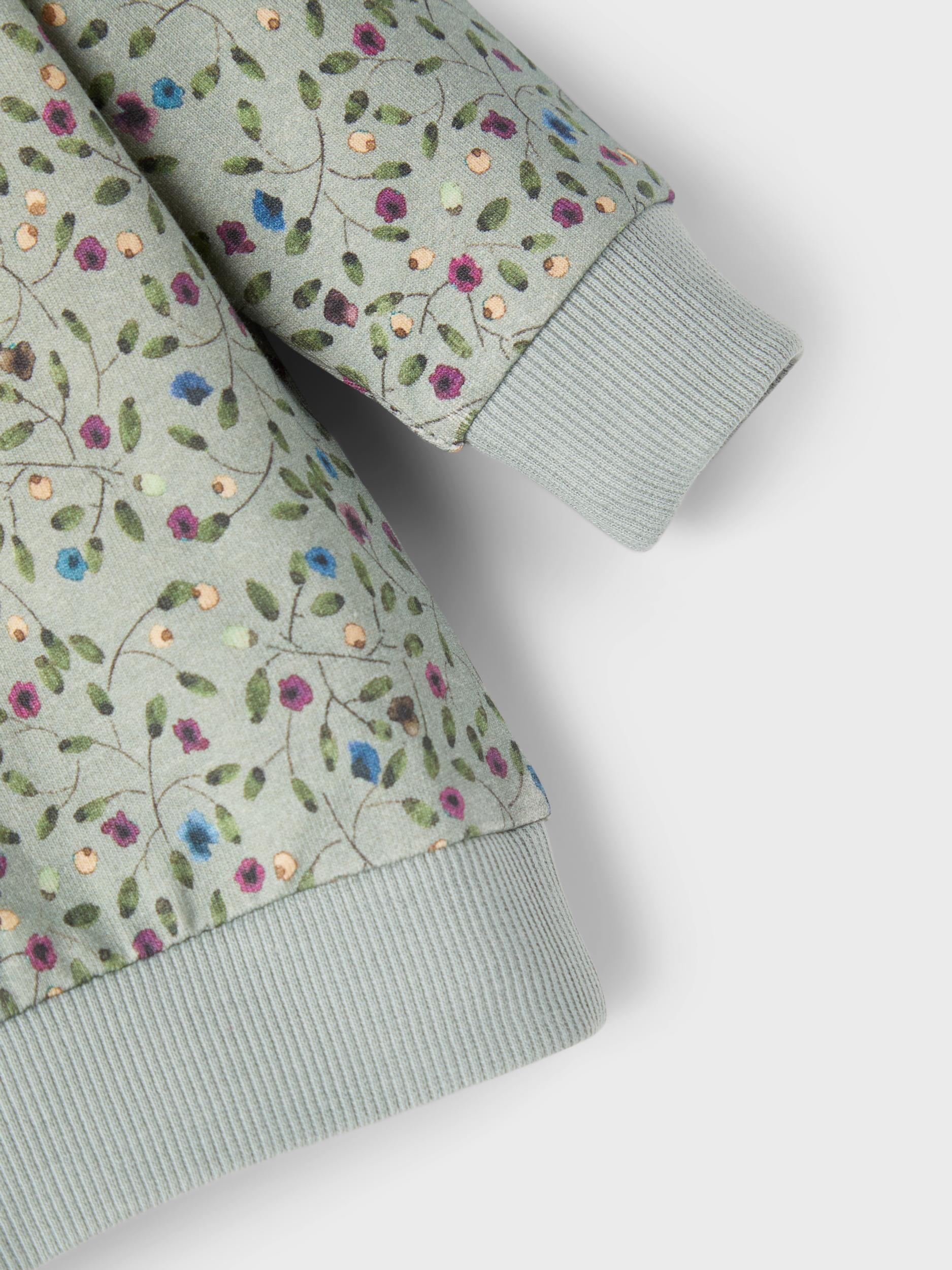 Girl's Iceburg Green Odilla Long Sleeve Sweat Top-Close Up View