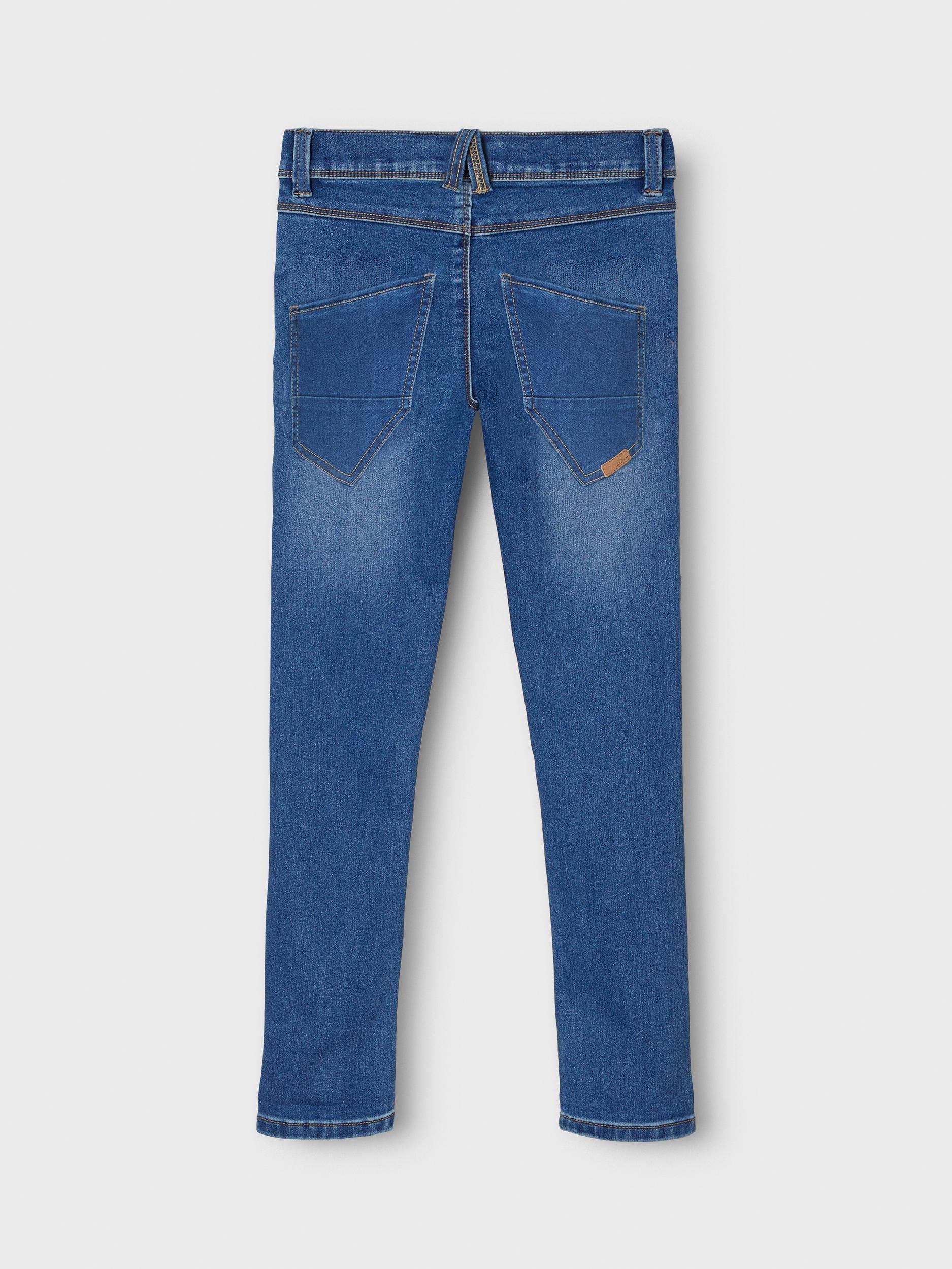 Boy's Medium Blue Denim Robin Tax Pant-Back View