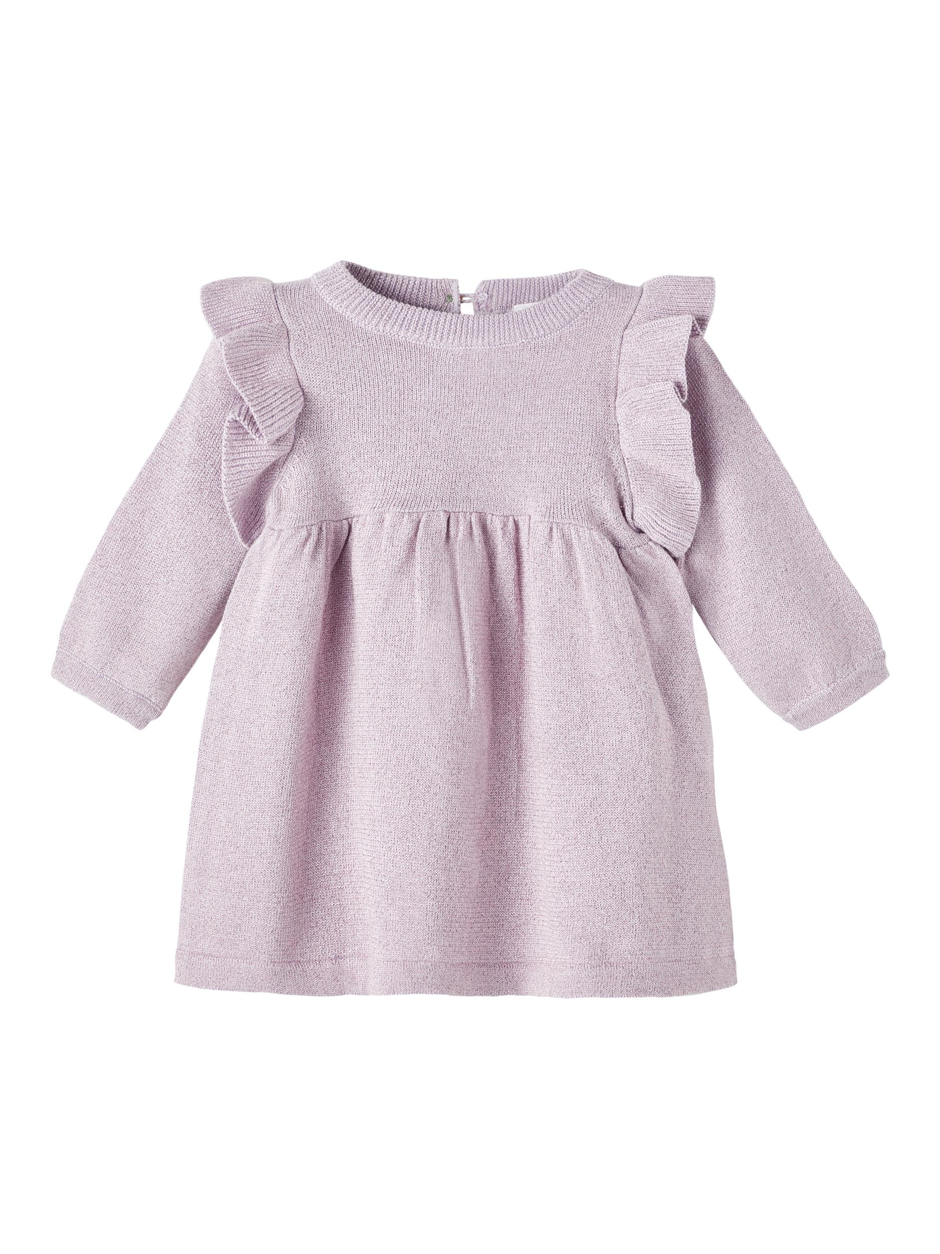 Girl's Orchid Petal Rifrill Dress-Front View