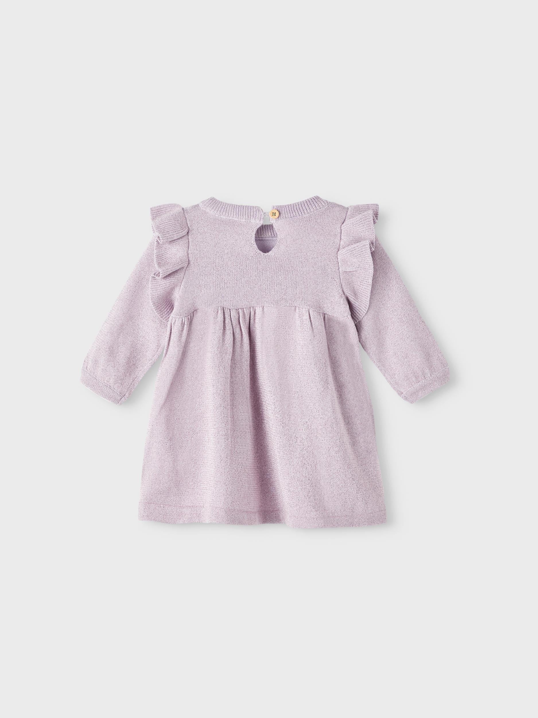 Girl's Orchid Petal Rifrill Dress-Back View