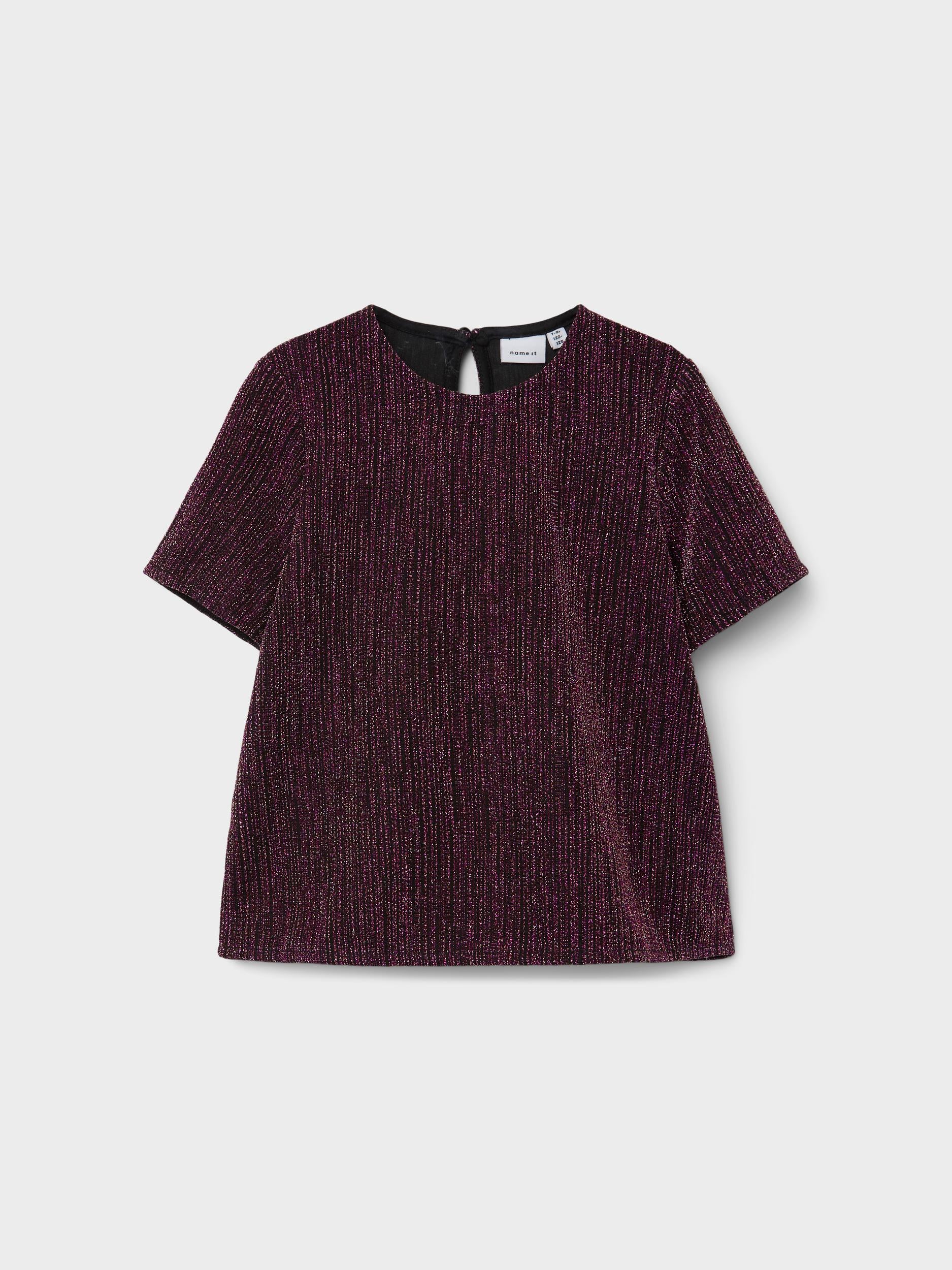 NAME IT Runic Short Sleeve Top Pink front view