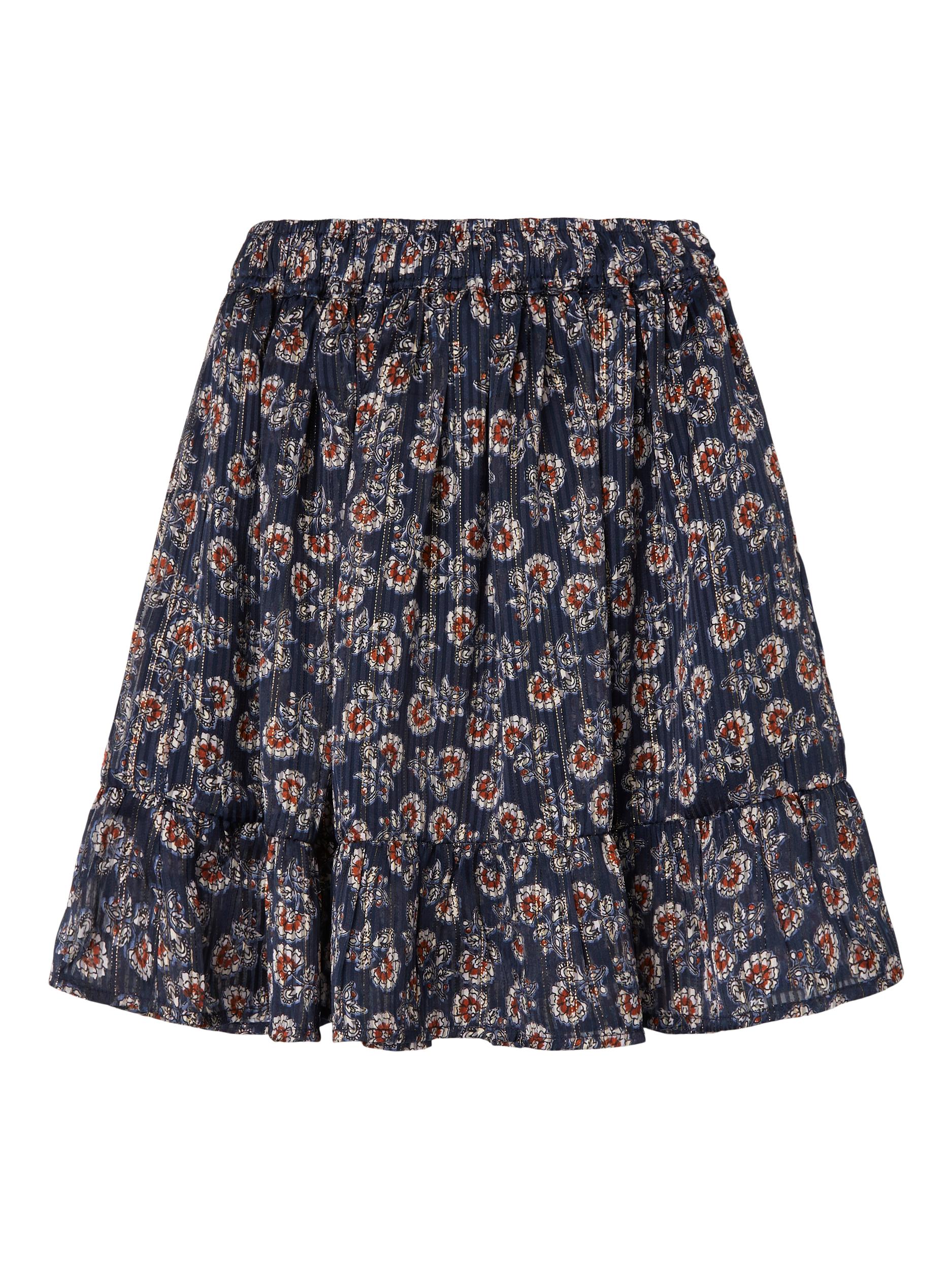 Girl's Dark Sapphire Suela Skirt-Front View