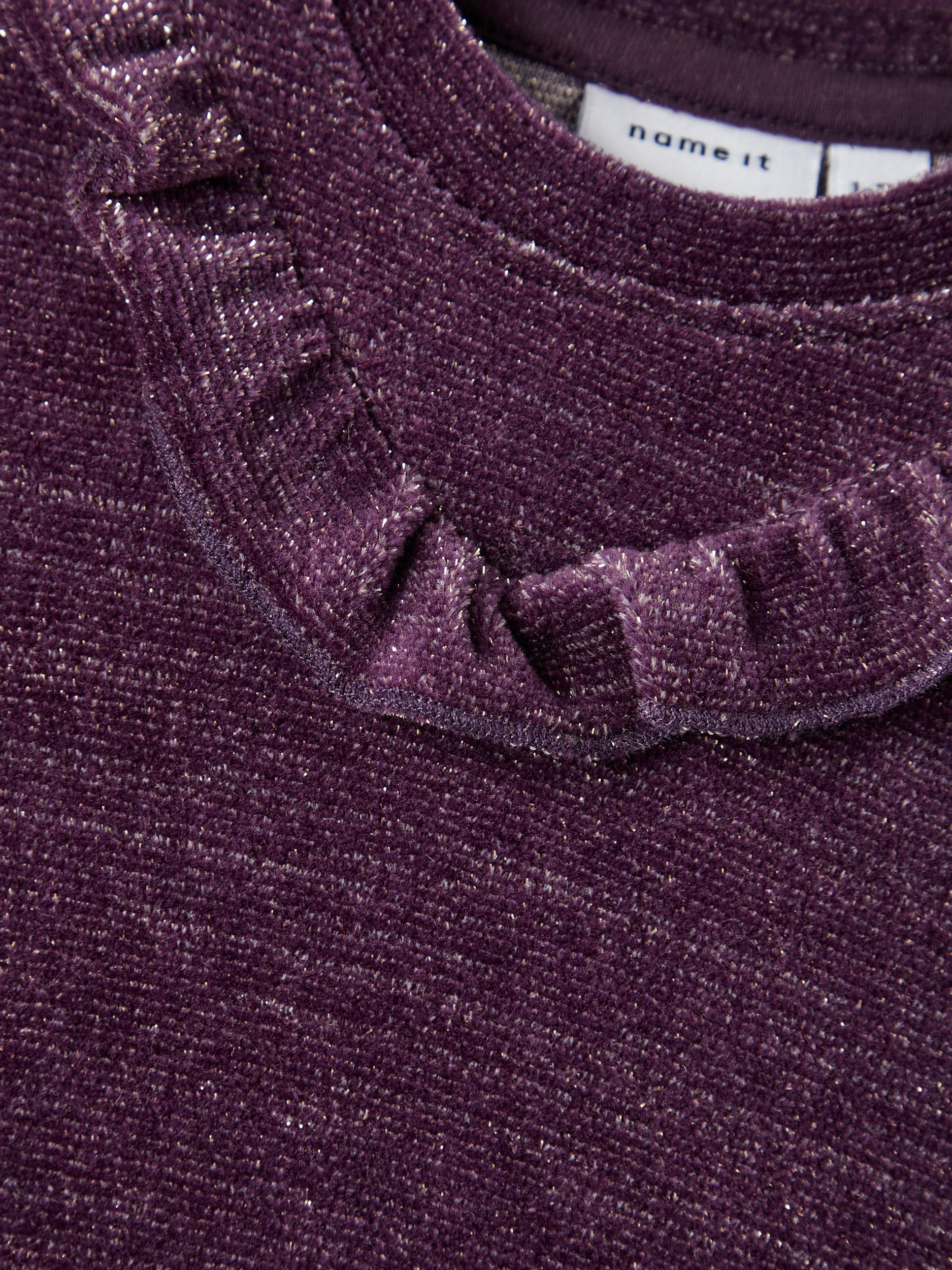NAME IT Romane Long Sleeve Dress Hortensia detail view