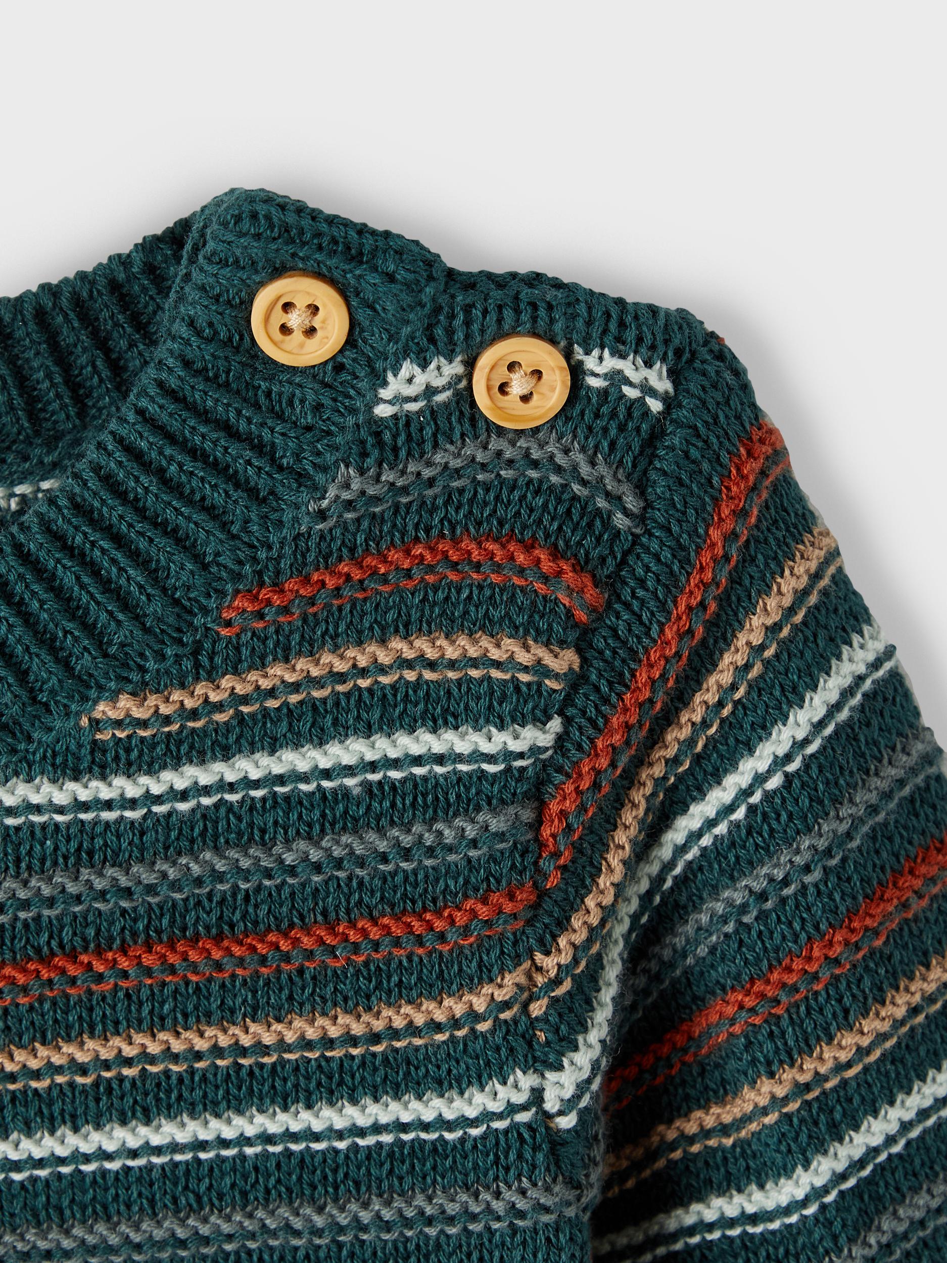 Boy's Sea Moss Silan Long Sleeve Knit-Close Up View