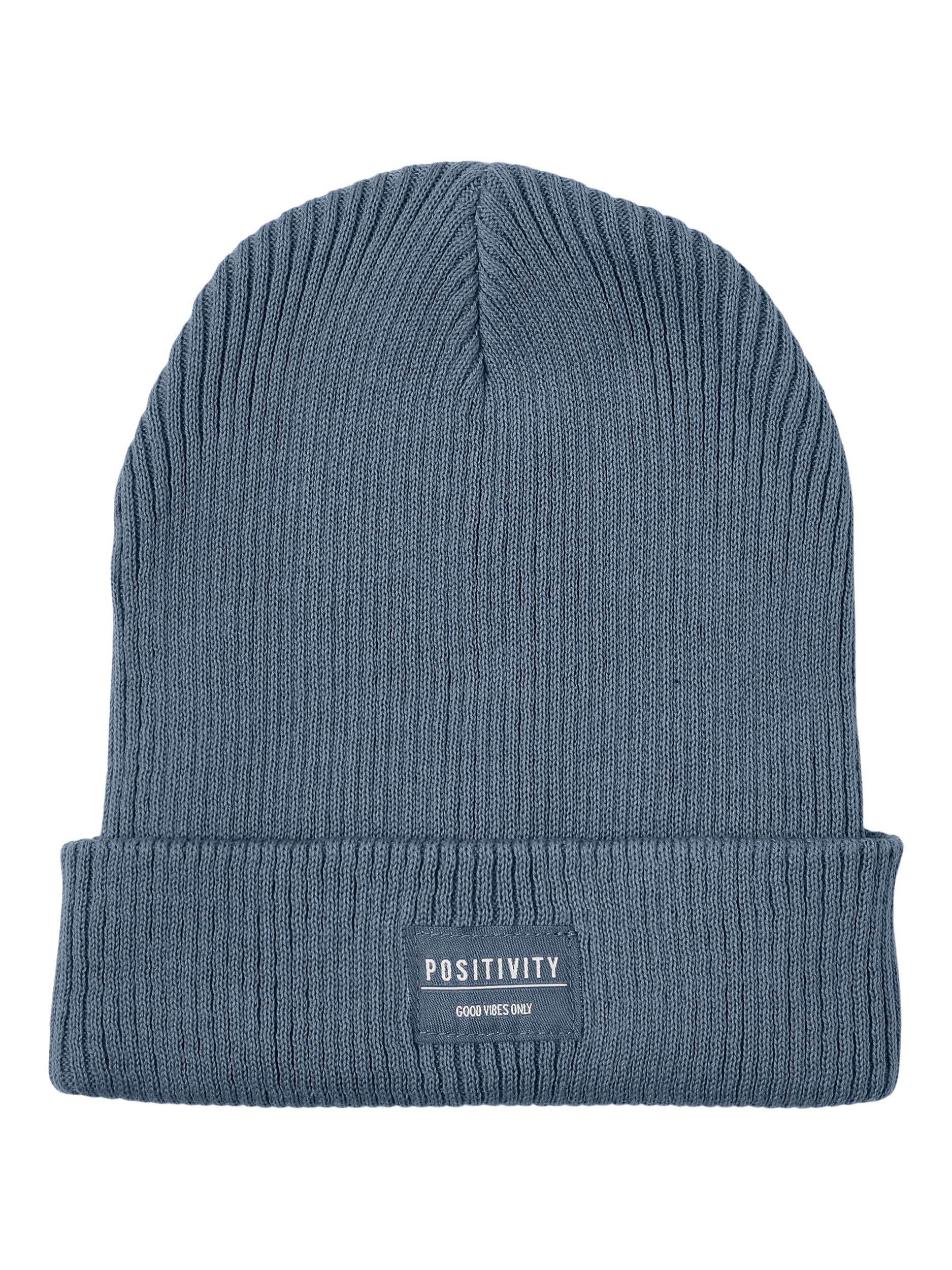 Unisex Manoa Knit Hat/China Blue-Ghost Front View