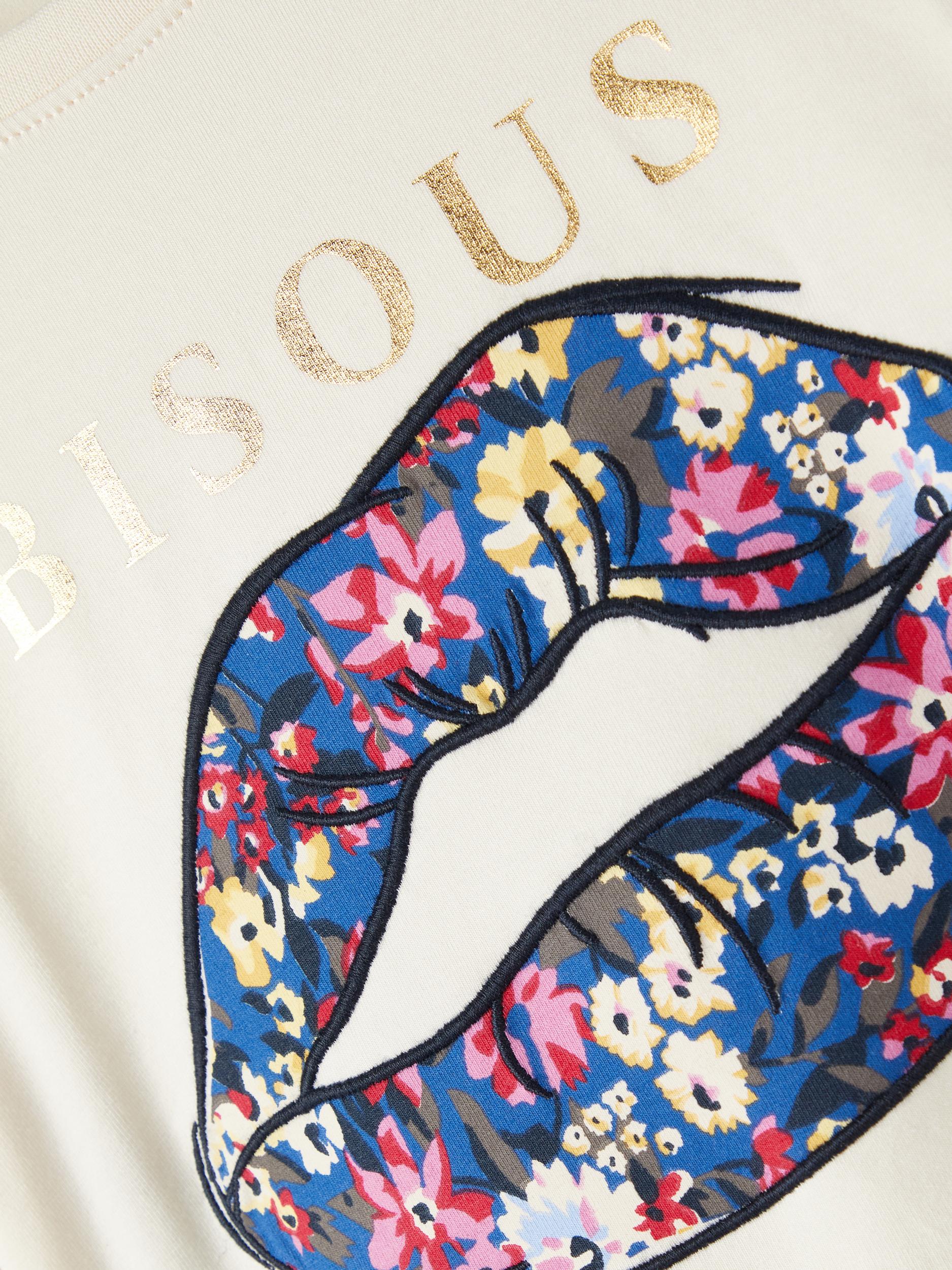 Girl's Nanora Long Sleeve Top/Buttercream-Close Up View