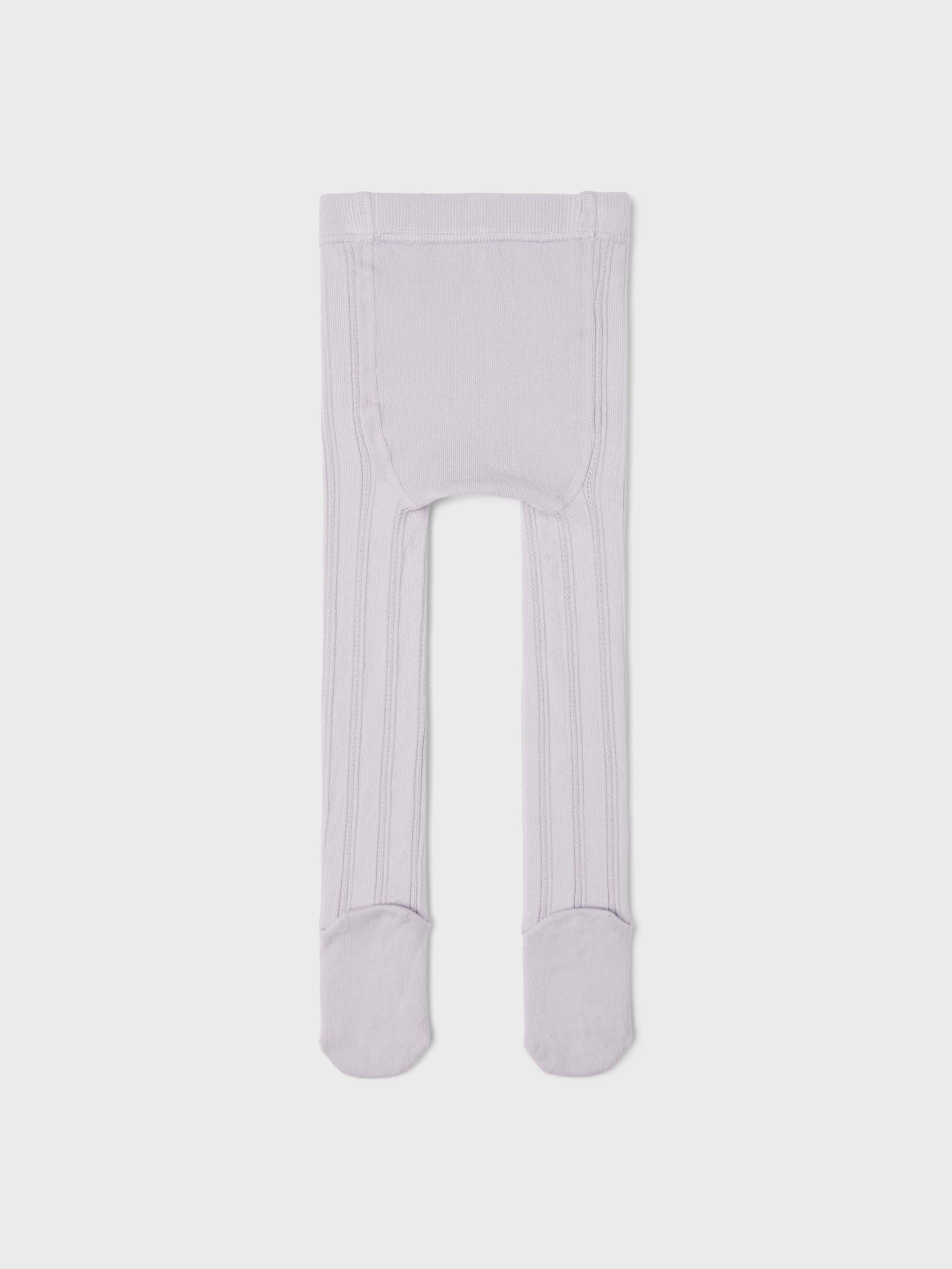 Girl's Orchid Petal Rose Pantyhose-Full View