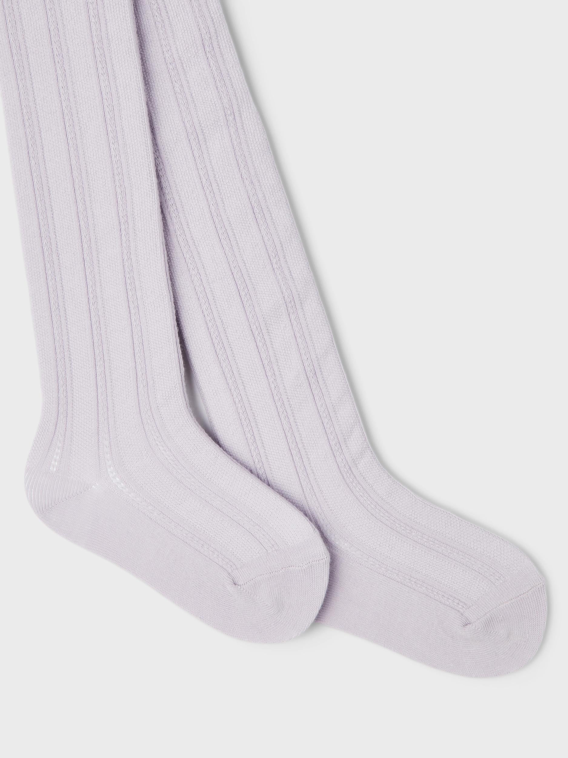 Girl's Orchid Petal Rose Pantyhose-Side View