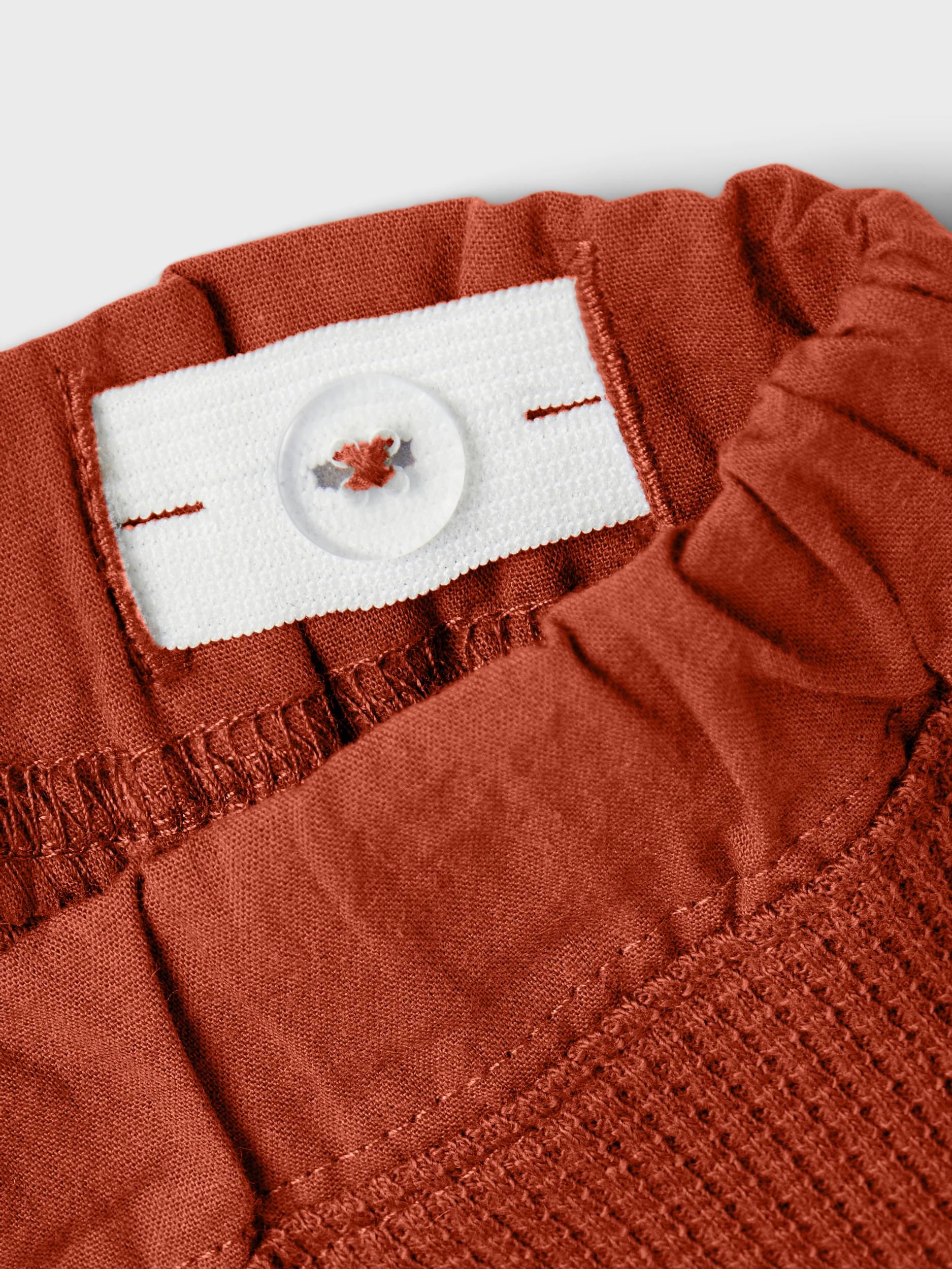 Boys Noel Pant/Rooibos Tea Colour-Close Up View