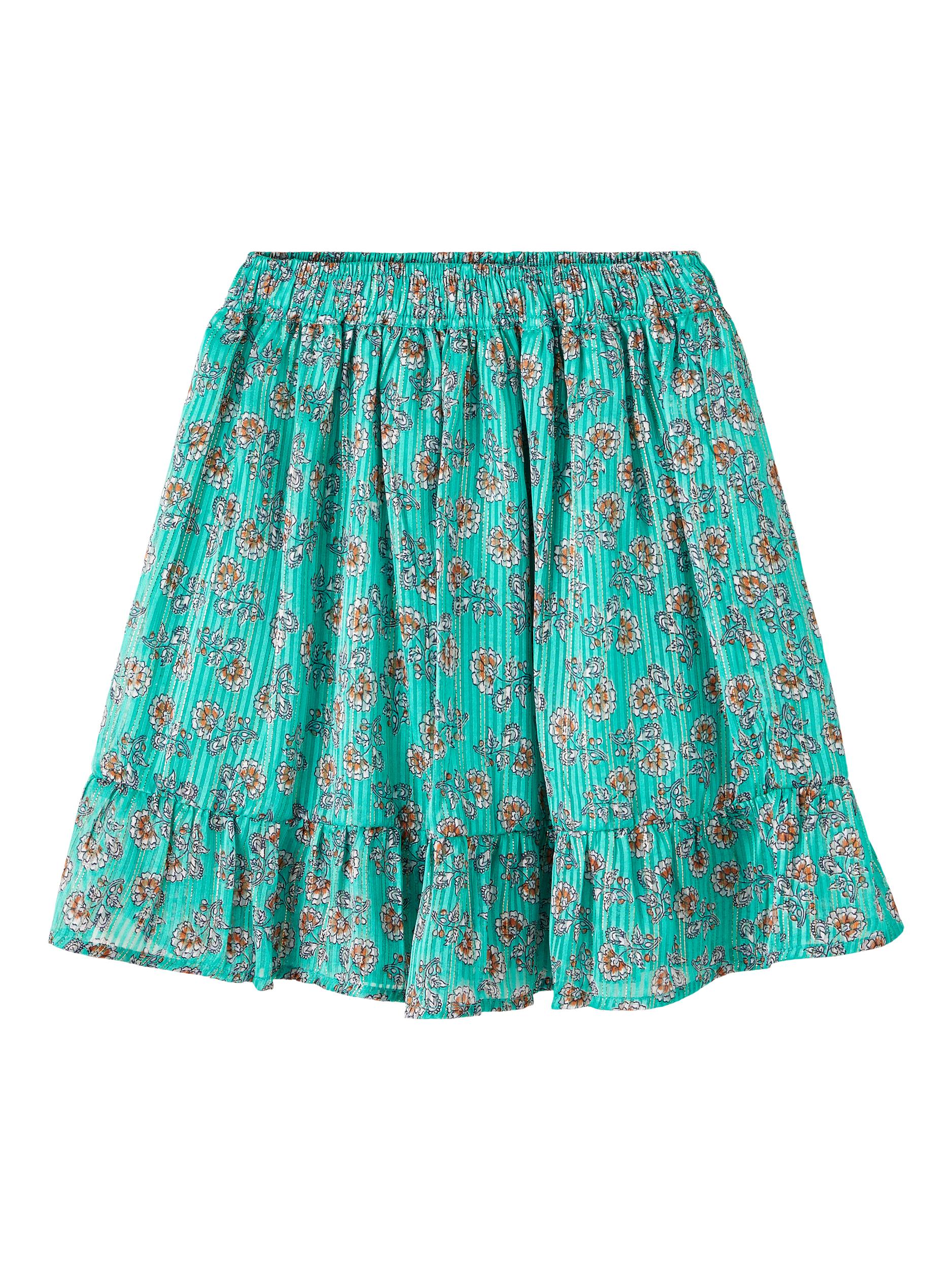 NAME IT Suela Skirt Emerald model front view