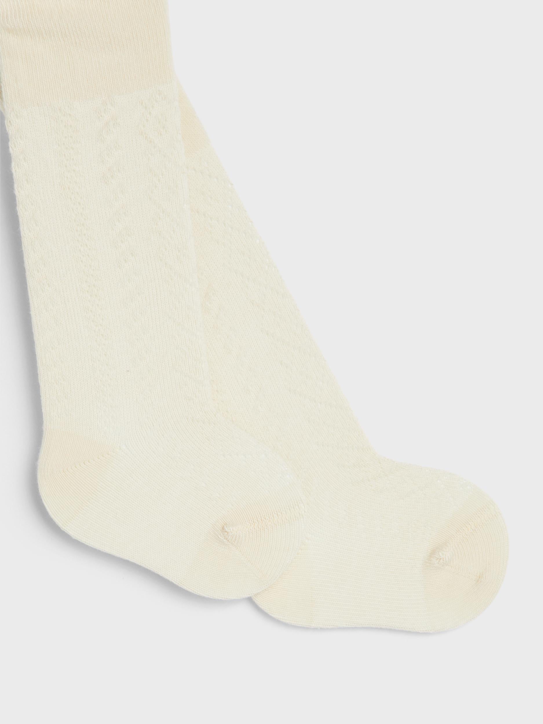 Girl's Buttercream Sigrid Pantyhose-Foot View