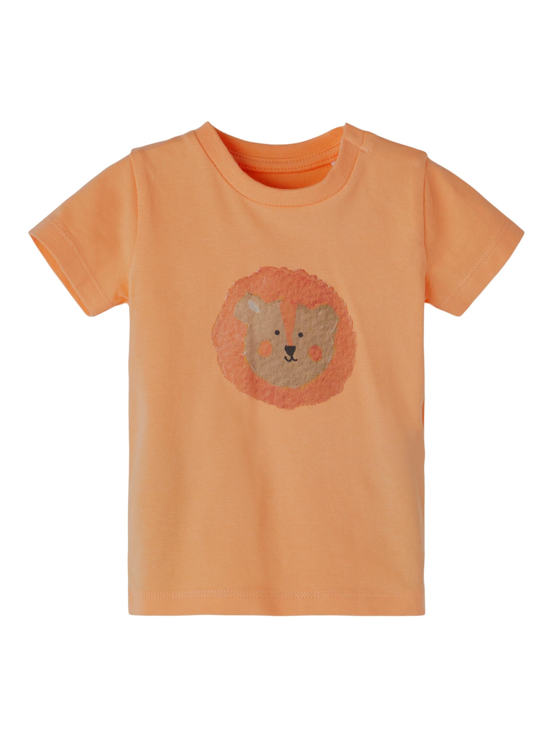 Jalte Short Sleeve Top - Salmon Buff Front View